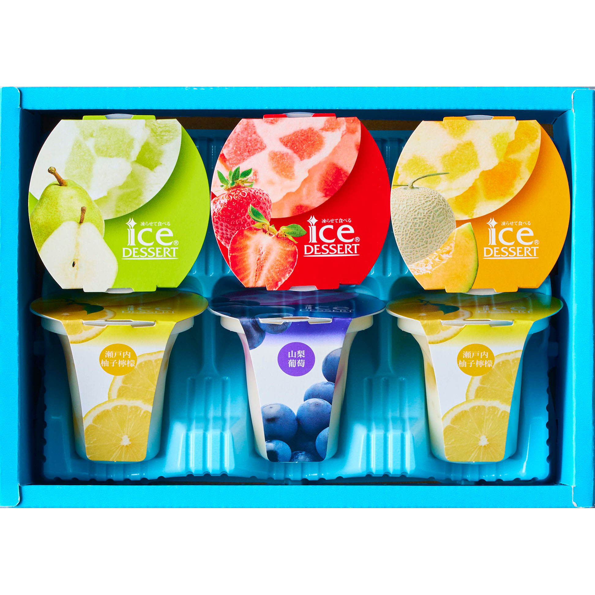 【常温で保存可能！凍らせて食べるアイス】国産フルーツ入りアイスデザート6個セット