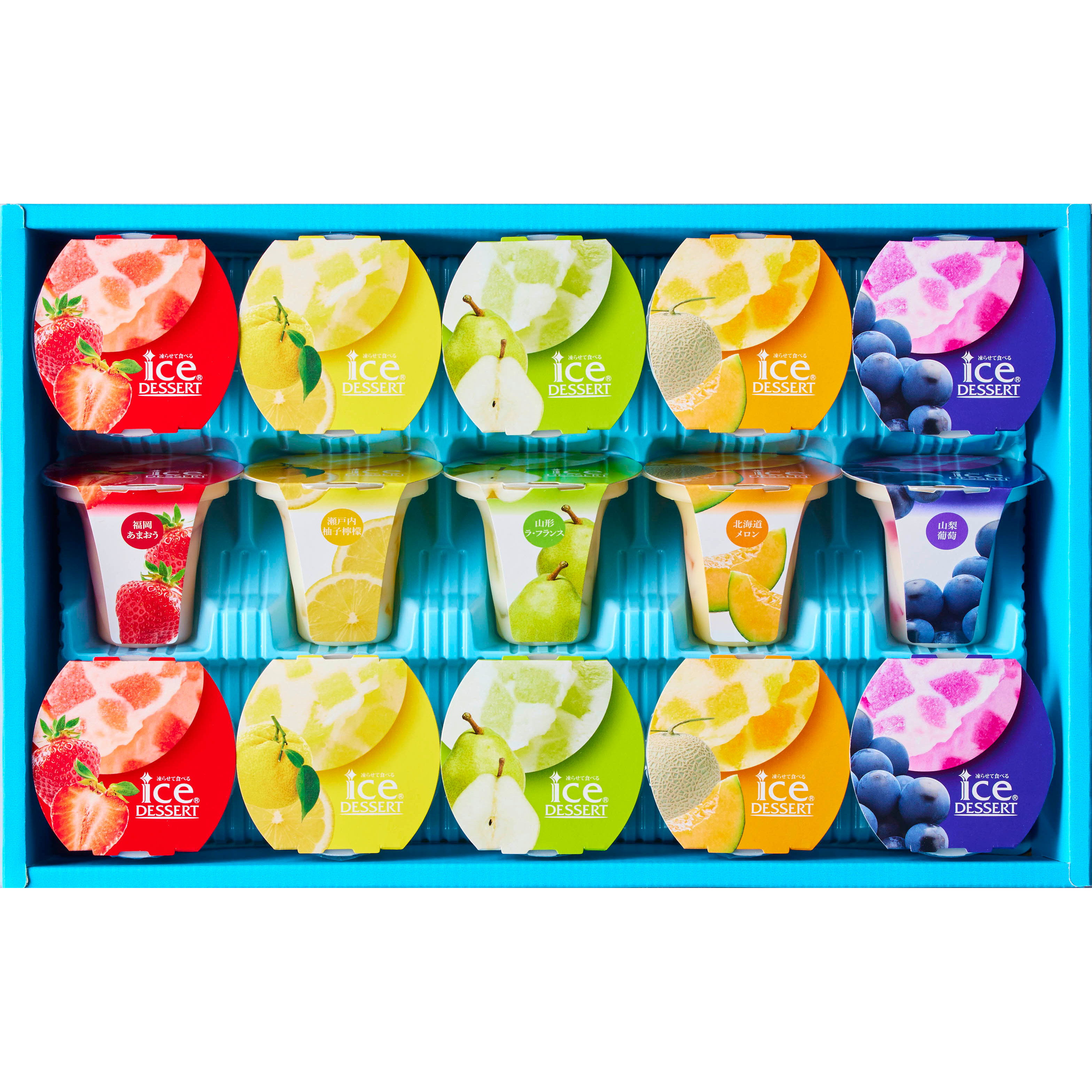 【常温で保存可能！凍らせて食べるアイス】国産フルーツ入りアイスデザート15個セット