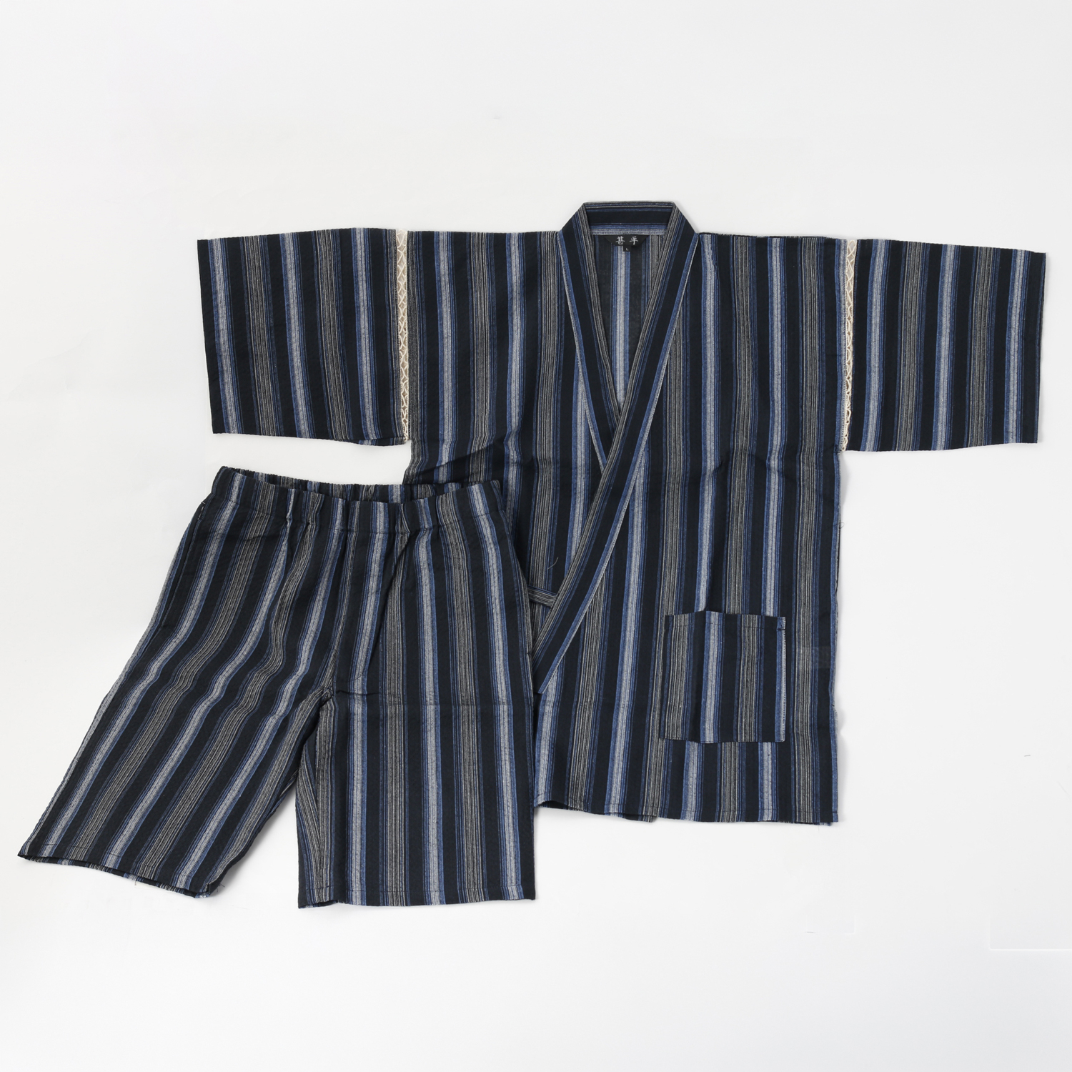 【夏の鉄板ギフト】和のくつろぎの名入れ甚平＜しじら織＞