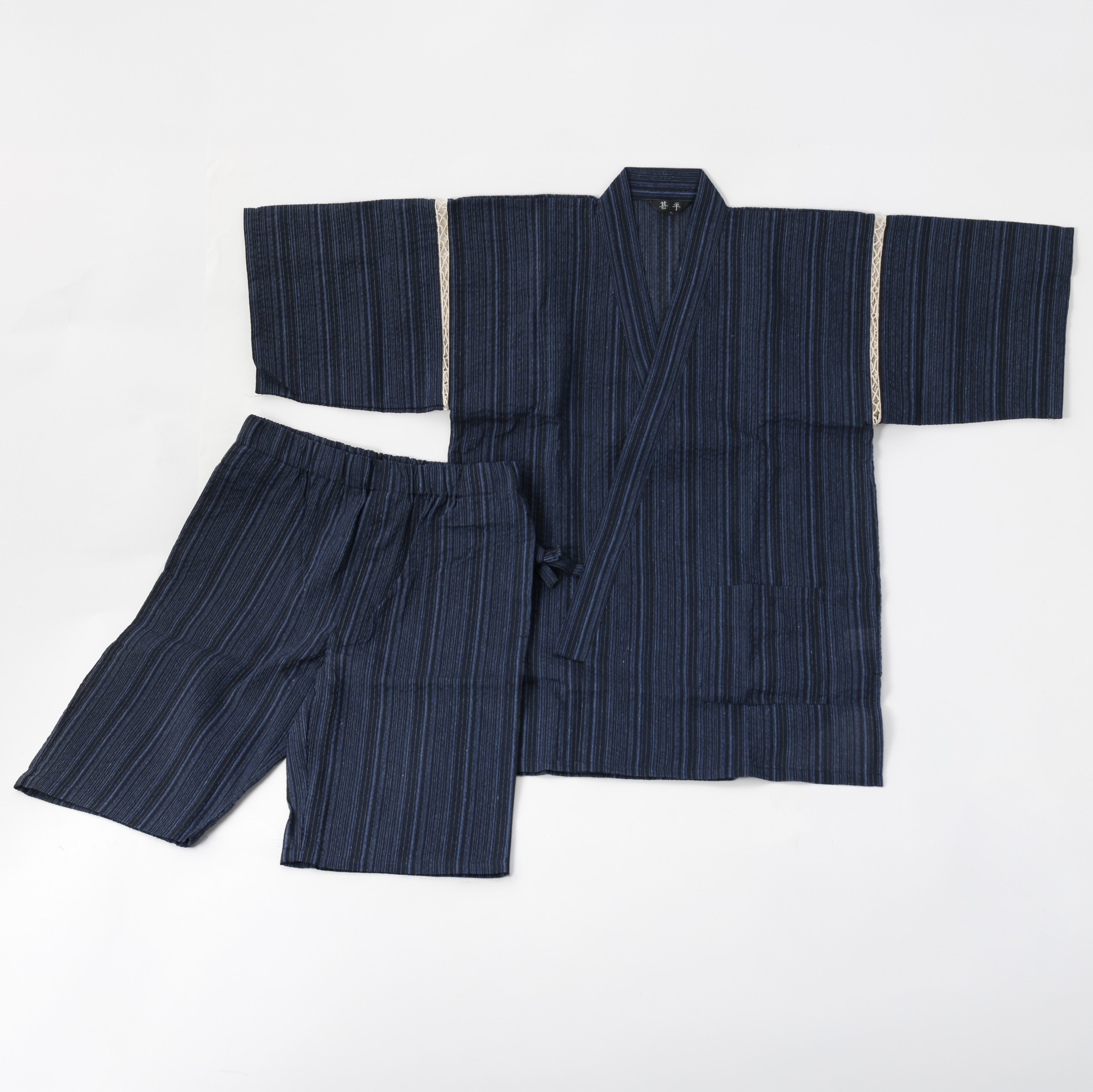 【夏の男性ギフトの定番】名入れ甚平 竹カゴギフトセット