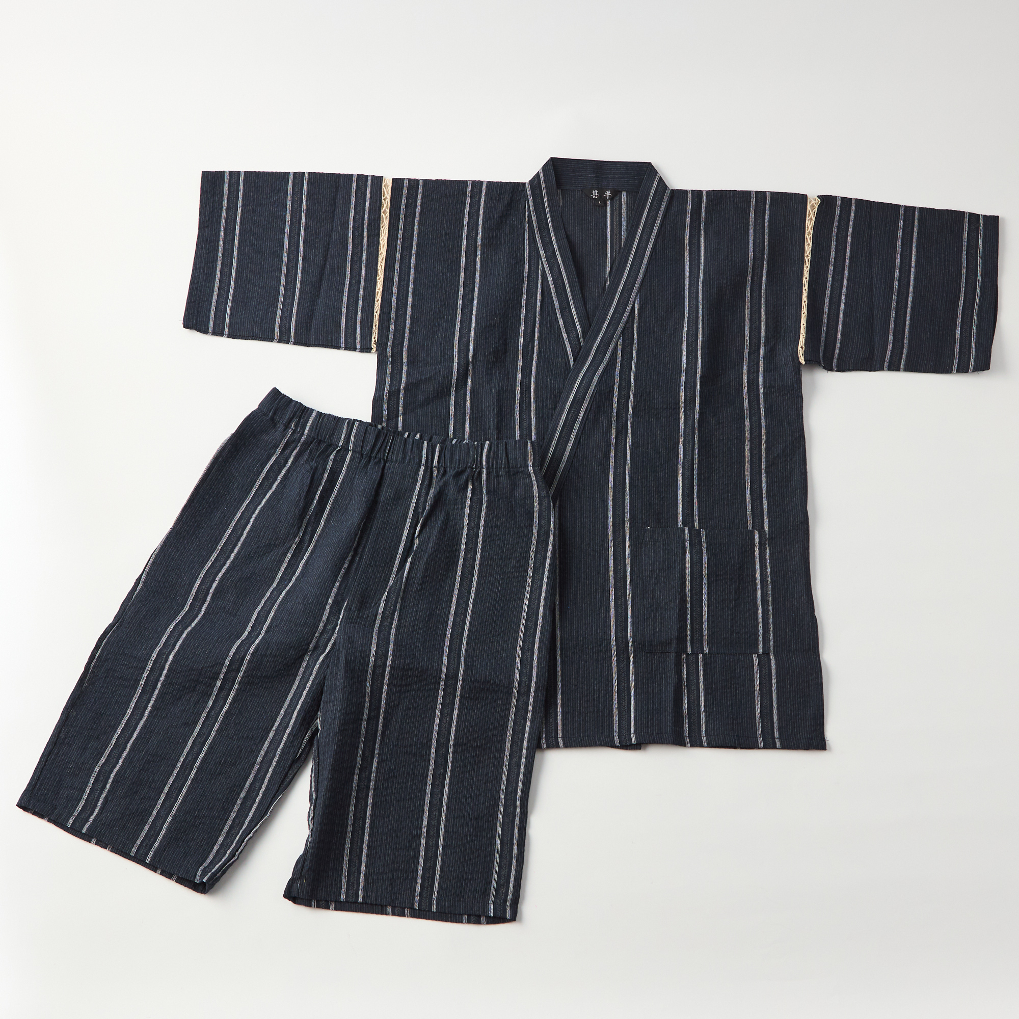 【夏の男性ギフトの定番】名入れ甚平 竹カゴギフトセット