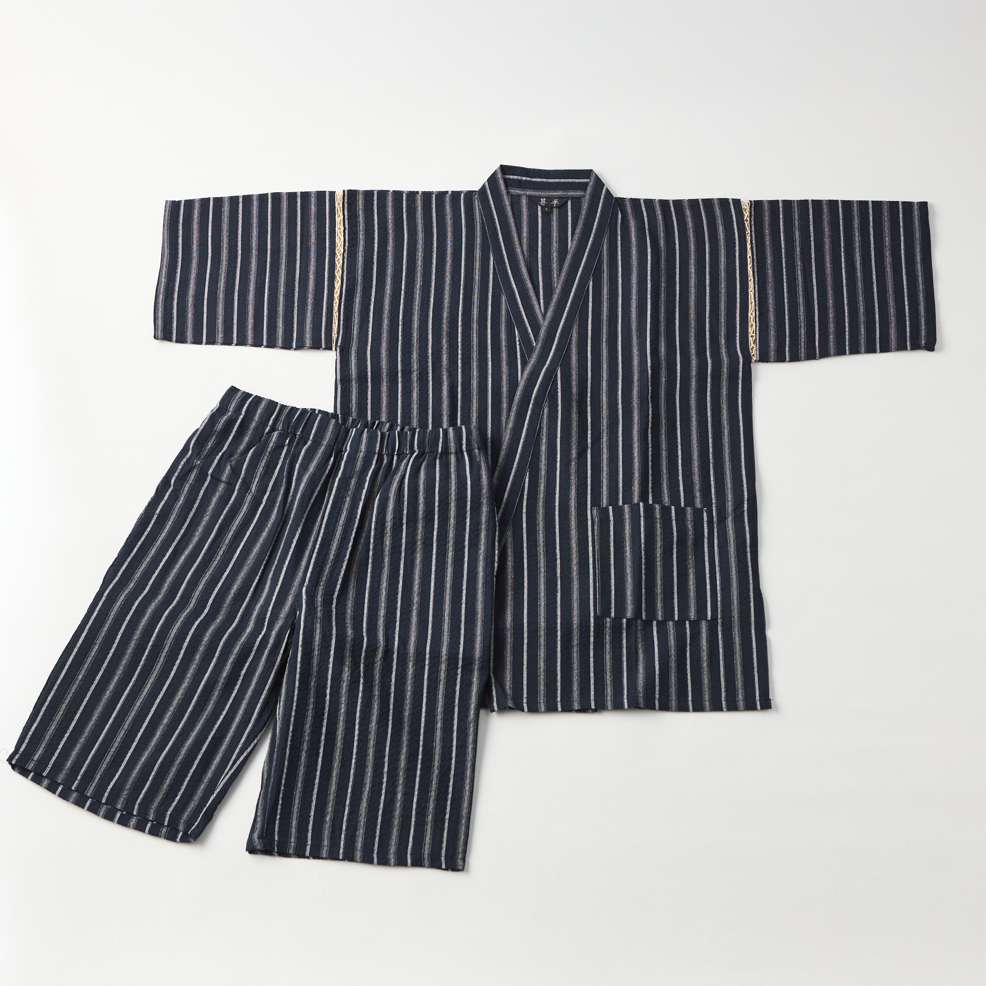 【夏の男性ギフトの定番】名入れ甚平 竹カゴギフトセット