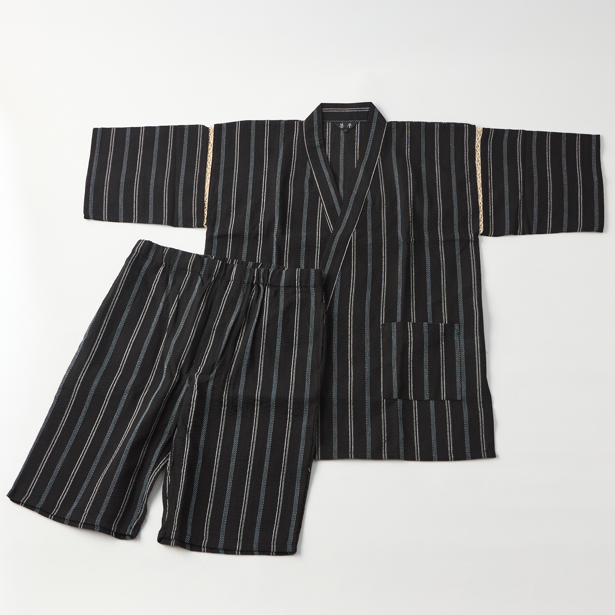 【夏の男性ギフトの定番】名入れ甚平 竹カゴギフトセット