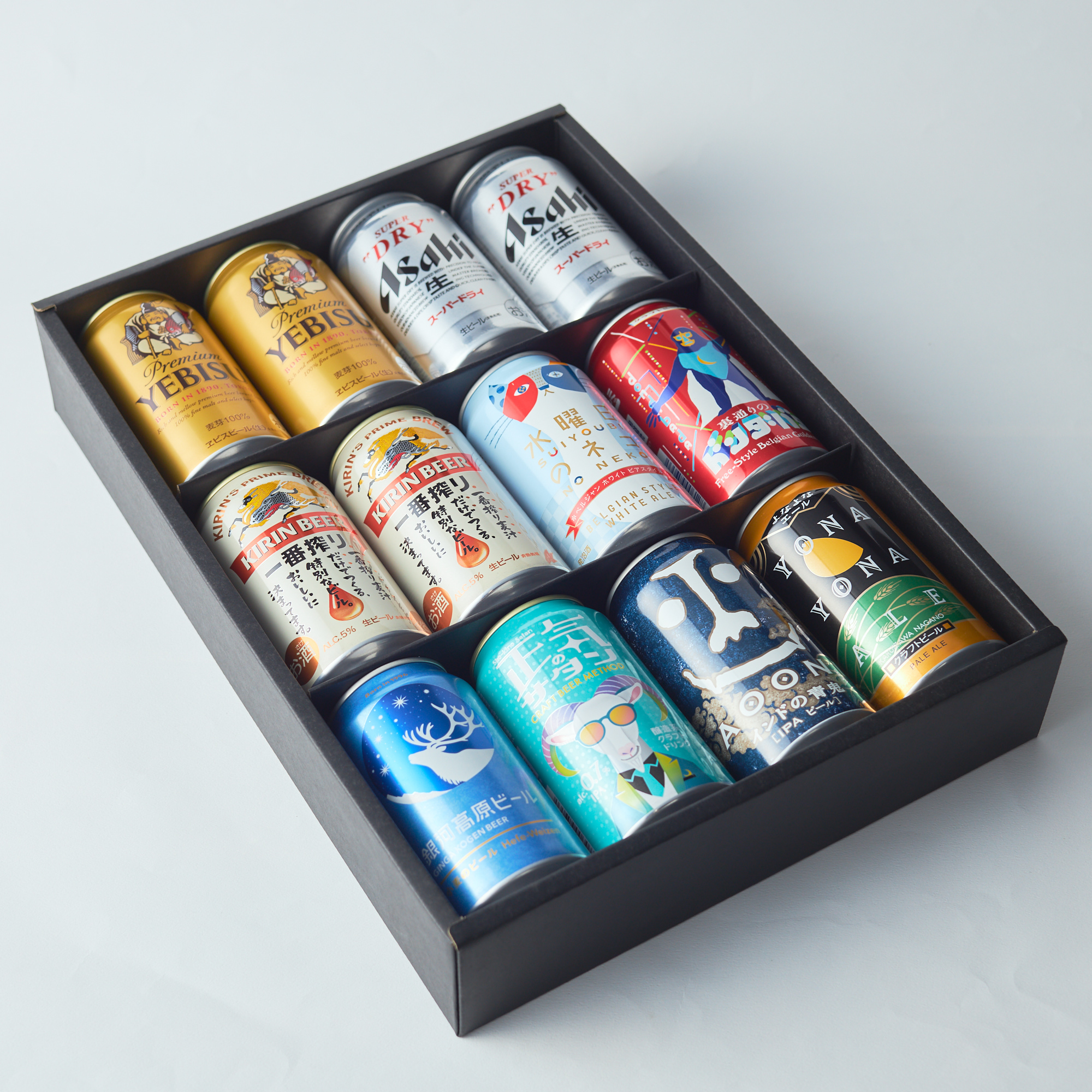 定番ビールとクラフトビール飲み比べセット 12本セット