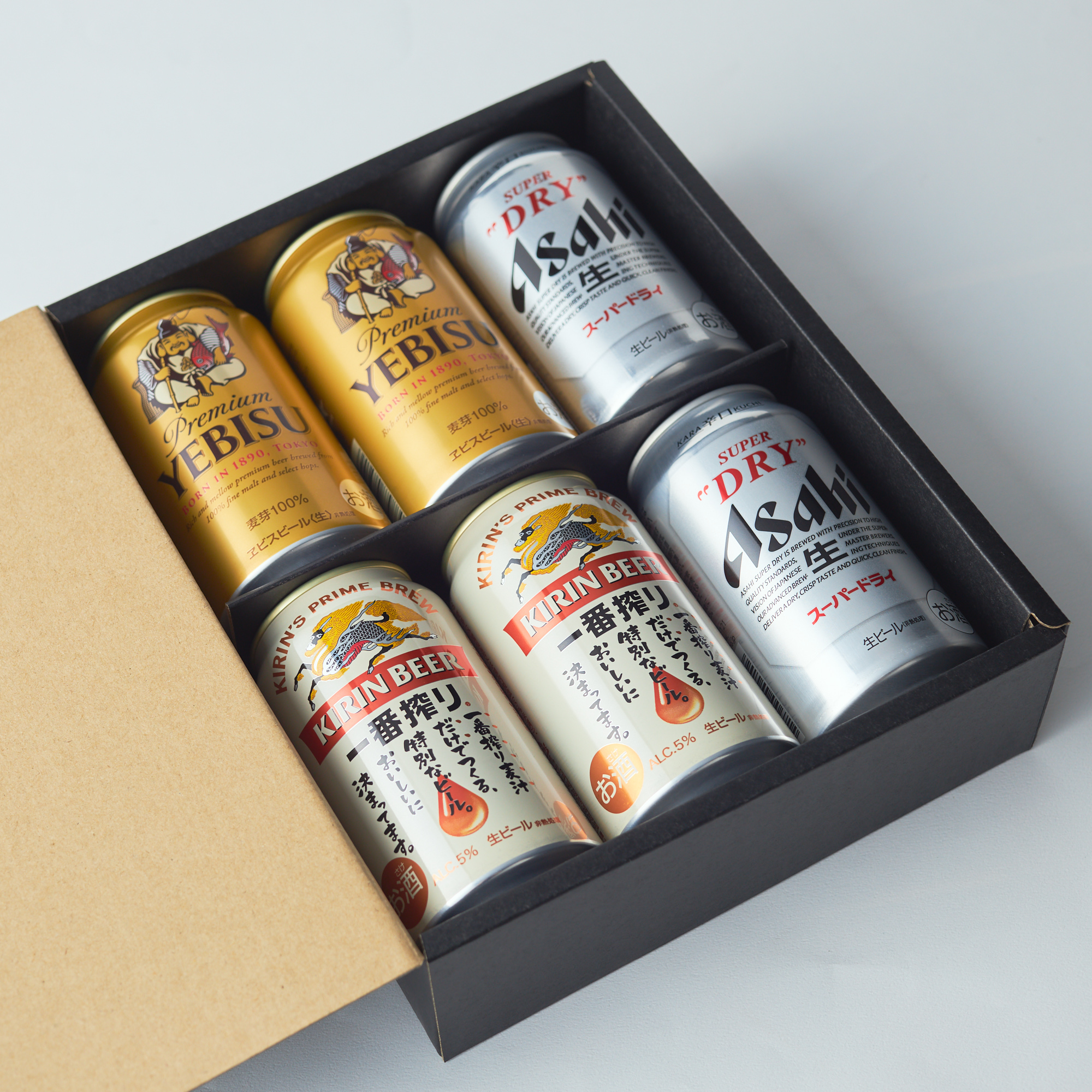 日本を代表するビール3種飲み比べセット　6本