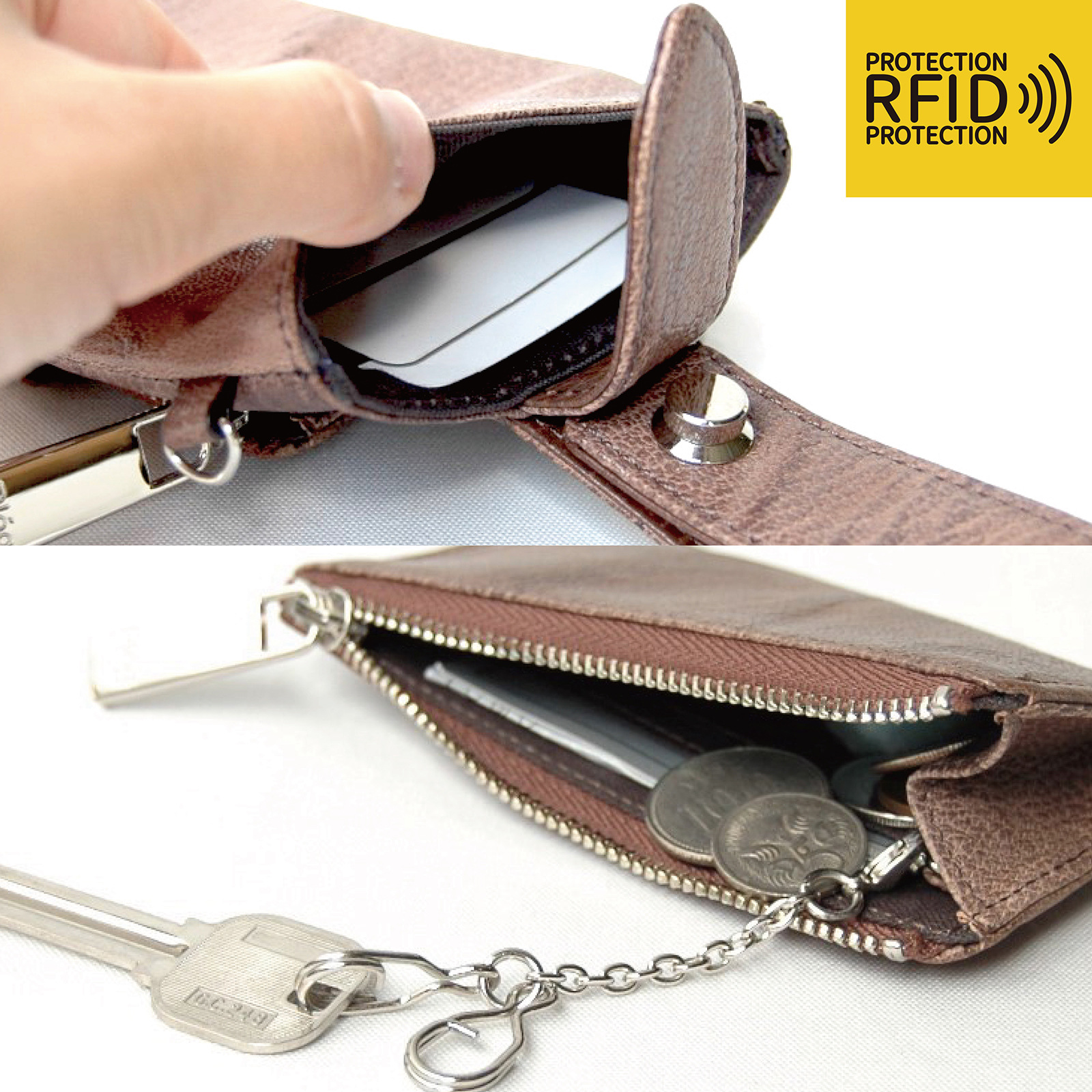 MJ6171スマートキャッシュレスウォレット＜ゴートレザー＞