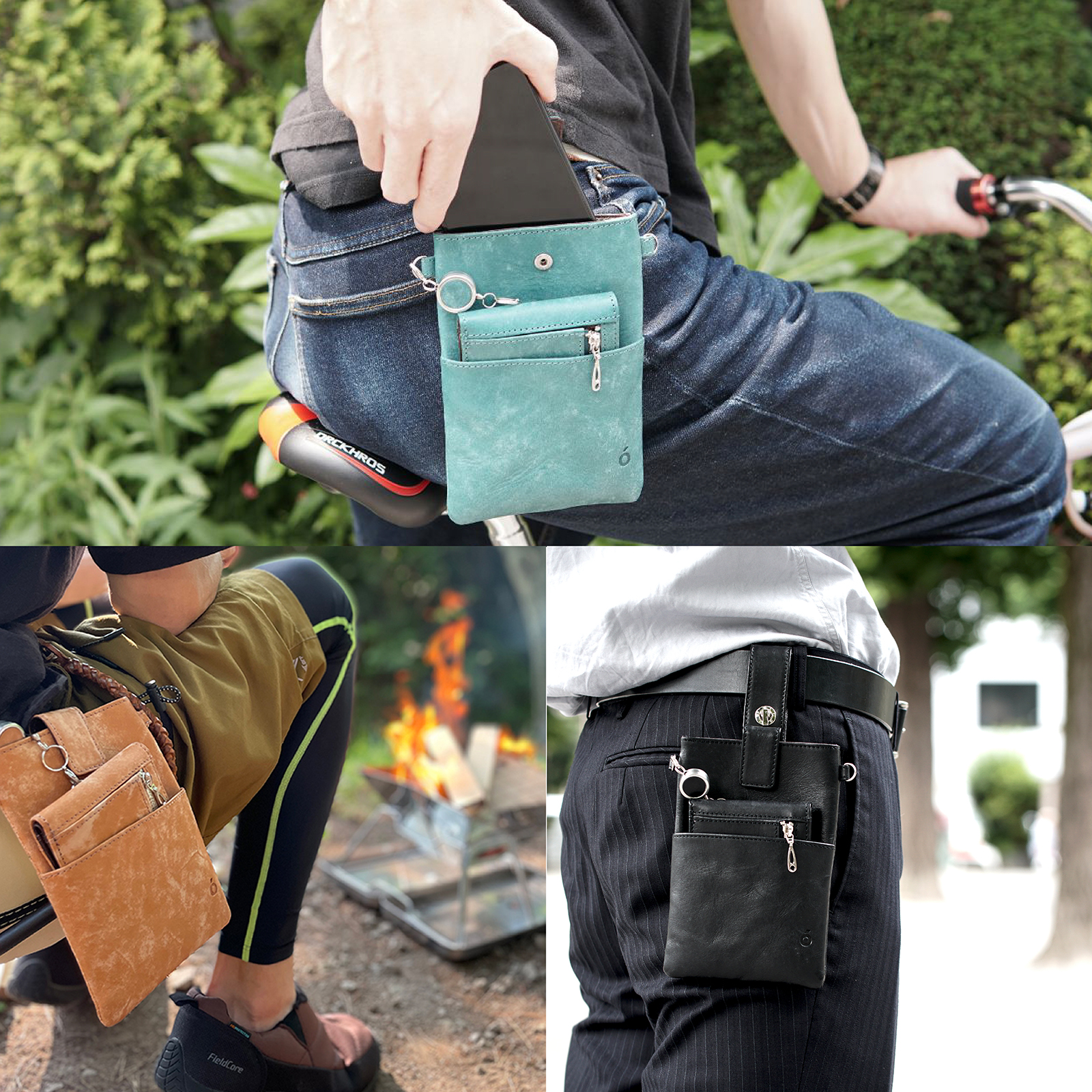 MJ6170フュージョンスマホウォレット SMOKE BLACK