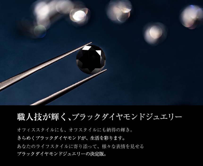 ピアス  ブラックダイヤモンド 計0.3ct 一粒 ローズカット 6本爪