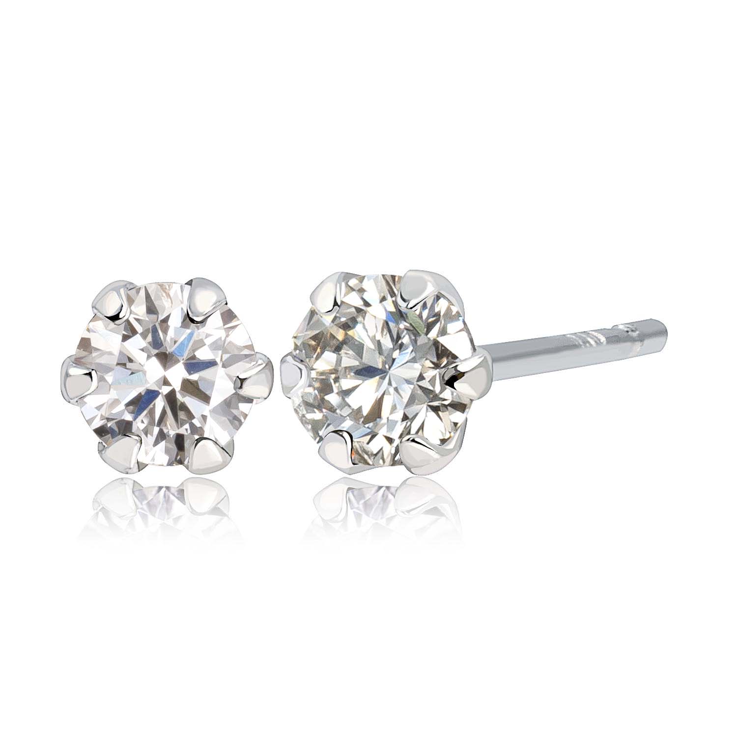 ピアス レディース  天然ダイヤモンド 一粒 計0.2ct