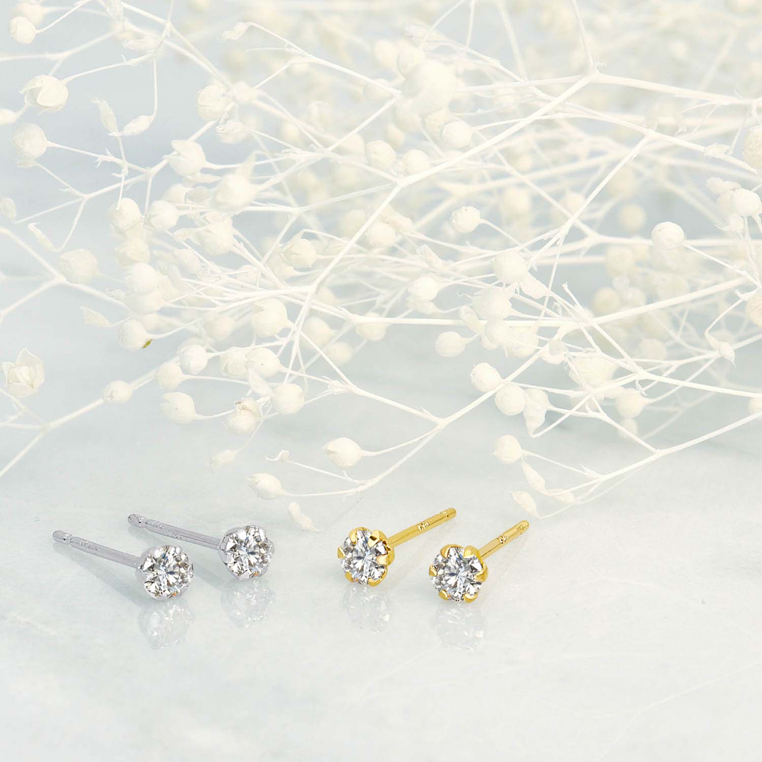 ピアス レディース  天然ダイヤモンド 一粒 計0.2ct