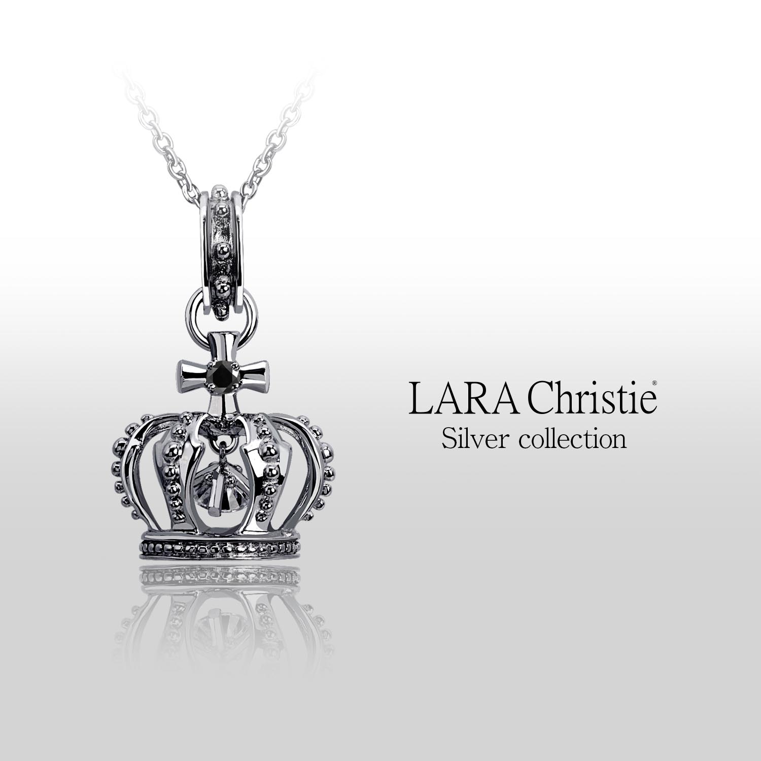 ネックレス メンズ シルバー925 アントワープ クラウン BLACK Label 