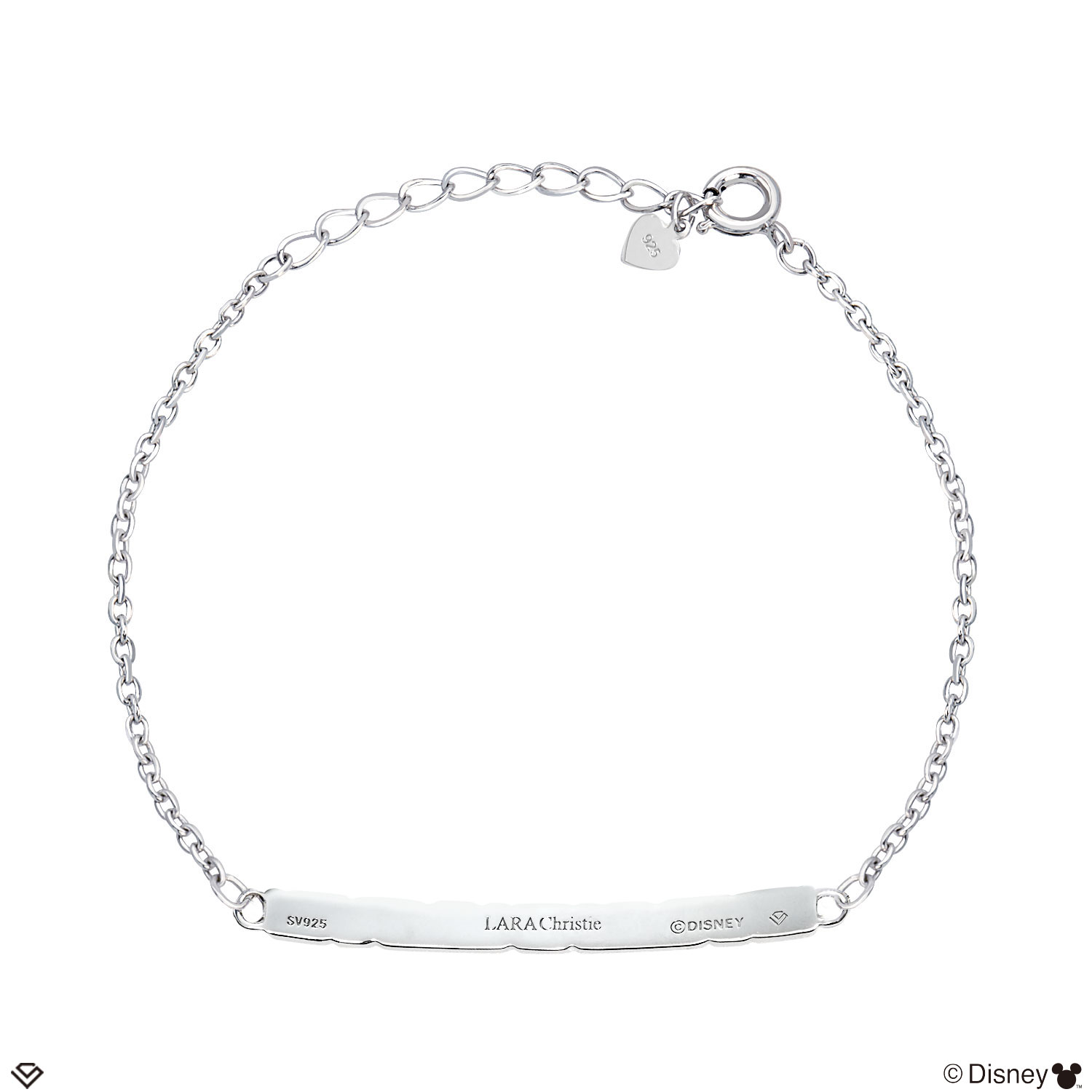 ブレスレット レディース ディズニー 「ミッキー」  シルバー ハワイアンジュエリー  スクロールバー