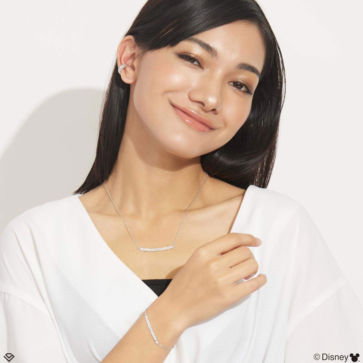 イヤーカフ ハワイアンジュエリー ディズニー レディース リング シルバー ワイド 「ミッキー」