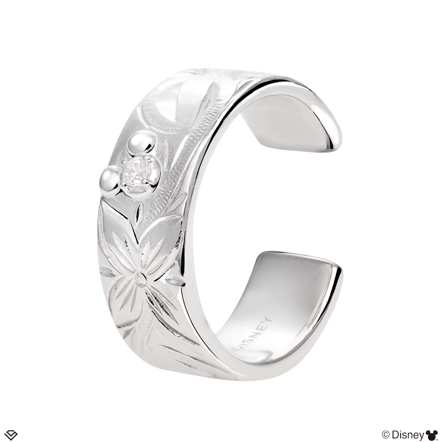 イヤーカフ ハワイアンジュエリー ディズニー レディース リング シルバー ワイド 「ミッキー」