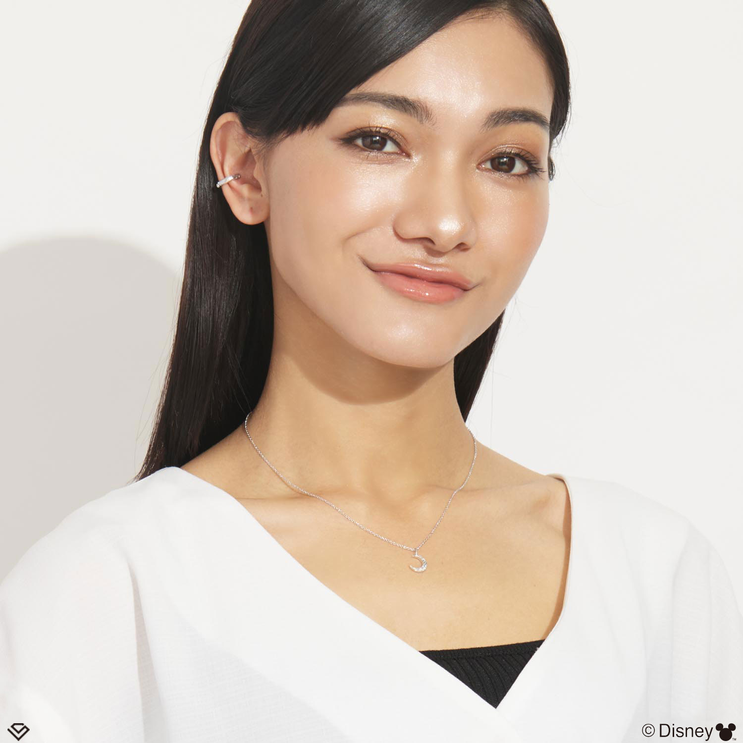 ネックレス ハワイアンジュエリー ディズニー レディース シルバー  ムーン  「ミッキー」