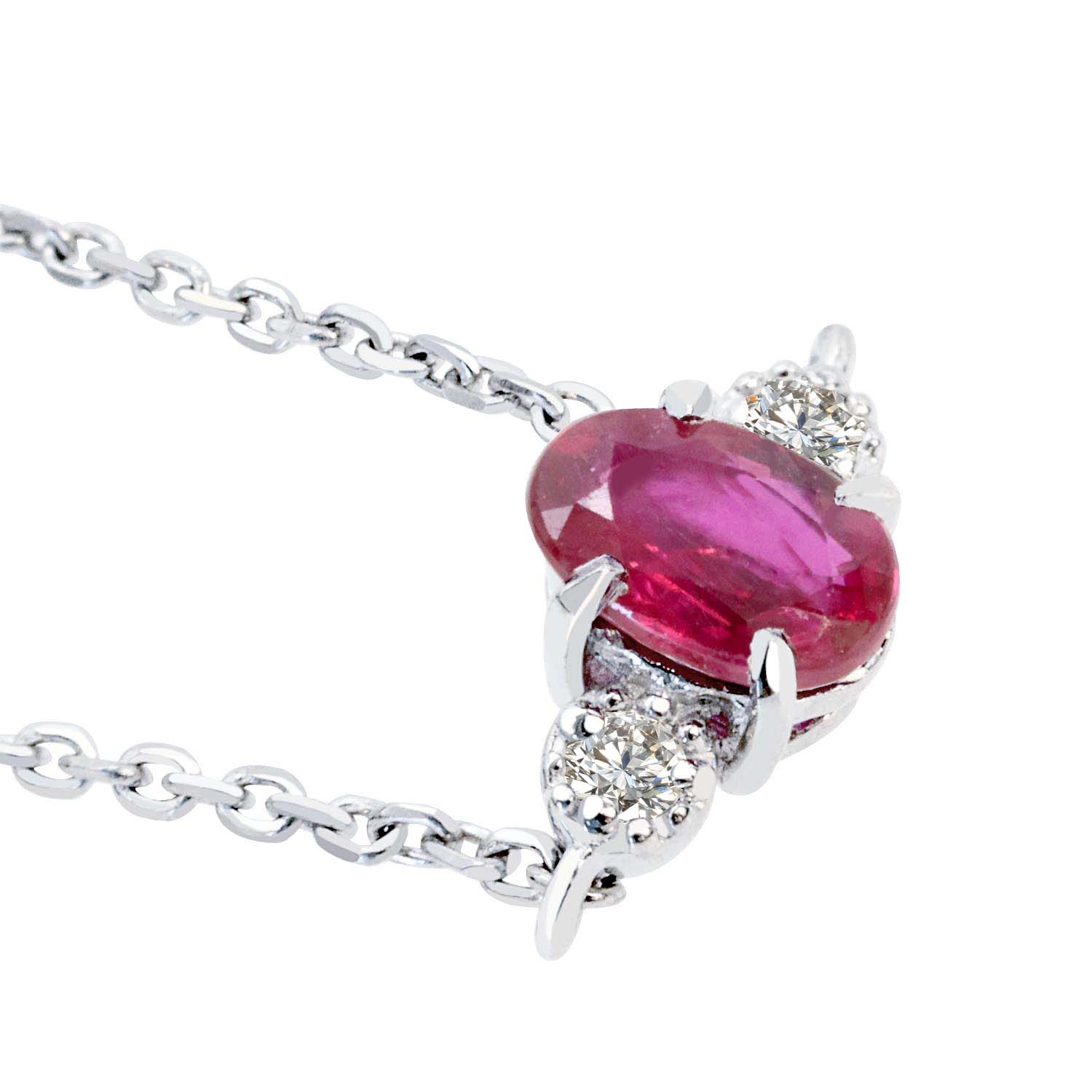 指輪 レディース  ルビー ダイヤモンド フリーリング チェーンリング