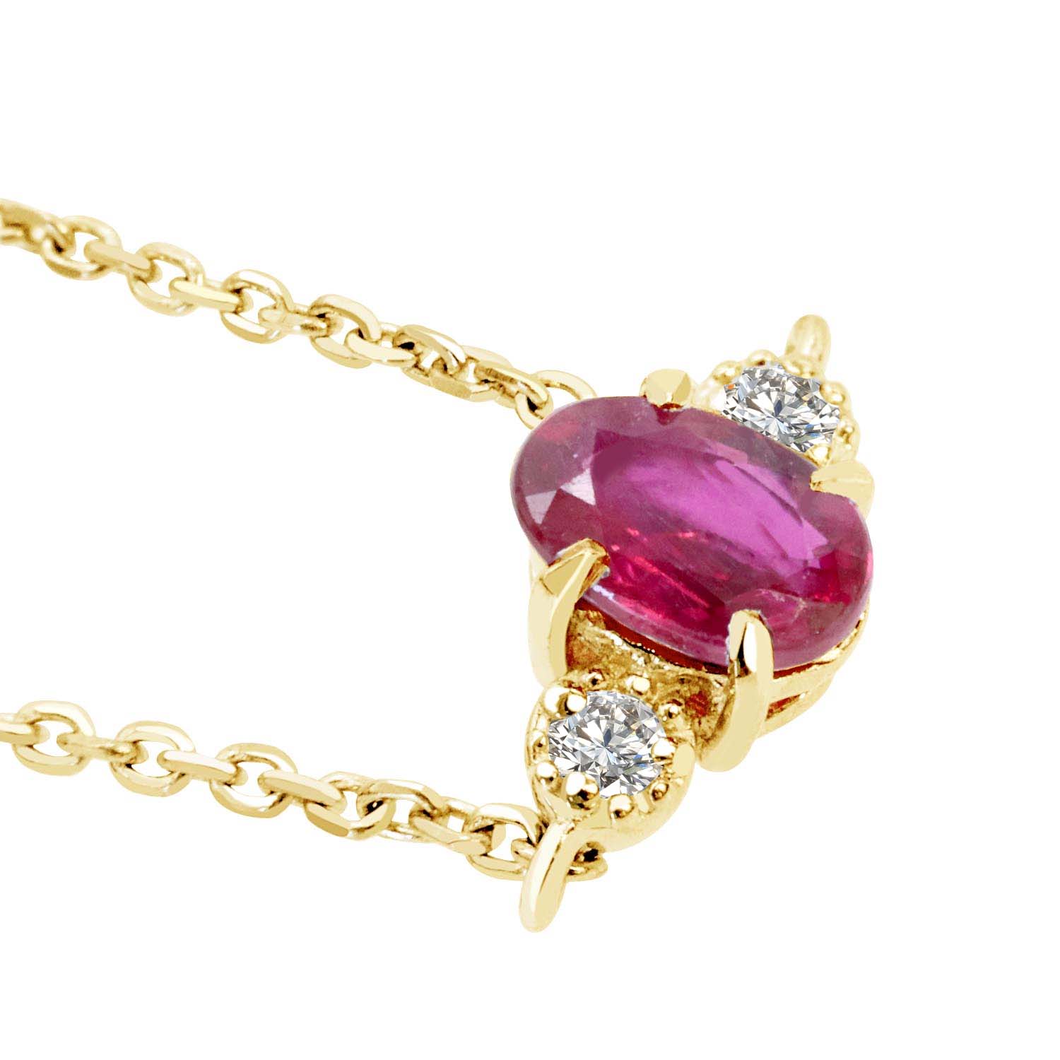 指輪 レディース  ルビー ダイヤモンド フリーリング チェーンリング