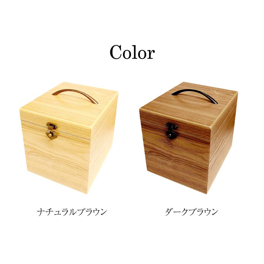 メイクボックス  鏡付き 木製