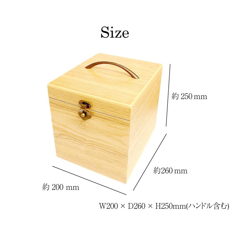 メイクボックス  鏡付き 木製
