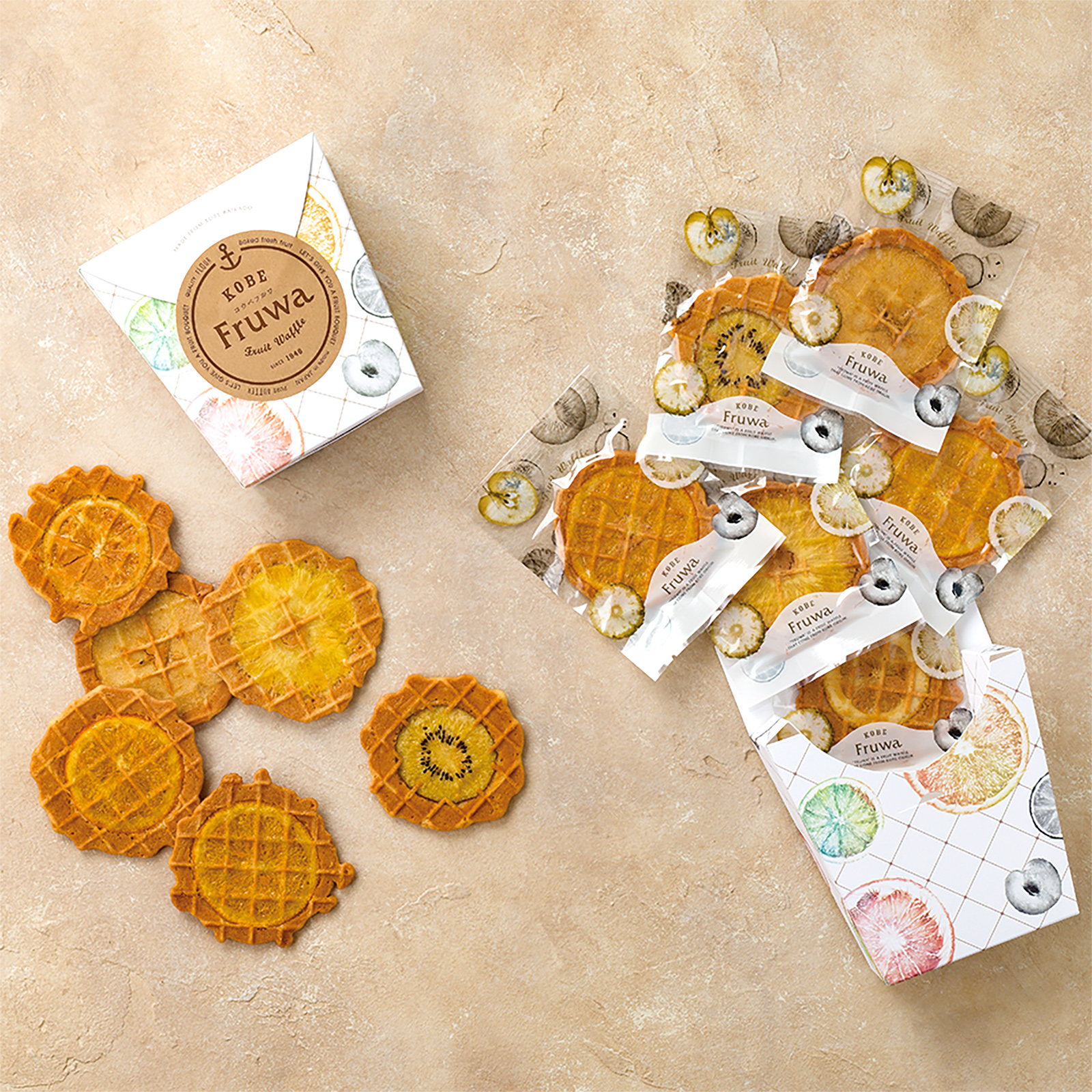 【常温OK/ボックス付き】選べるコーヒーとフルーツワッフルのセット