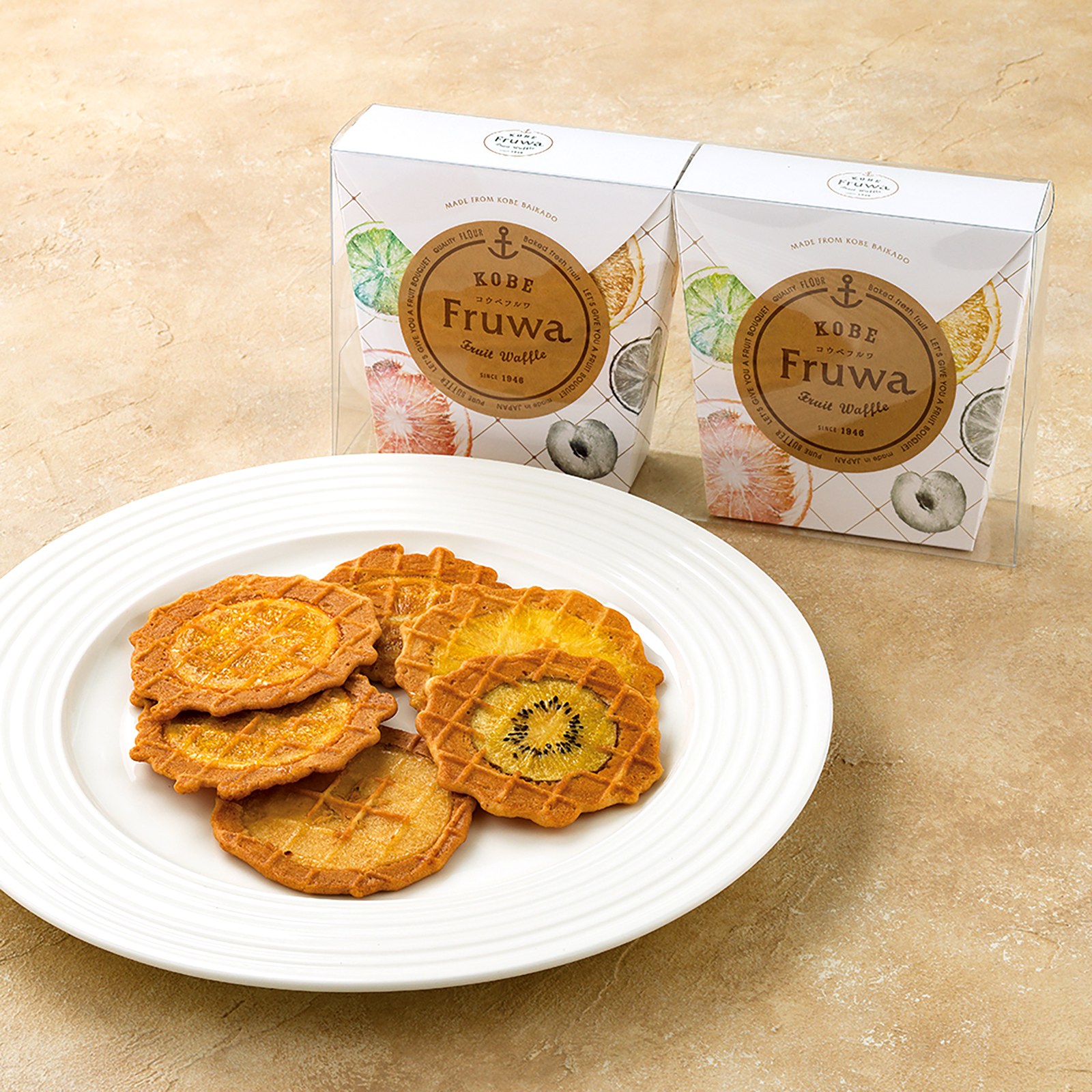 【常温OK/ボックス付き】選べるコーヒーとフルーツワッフルのセット