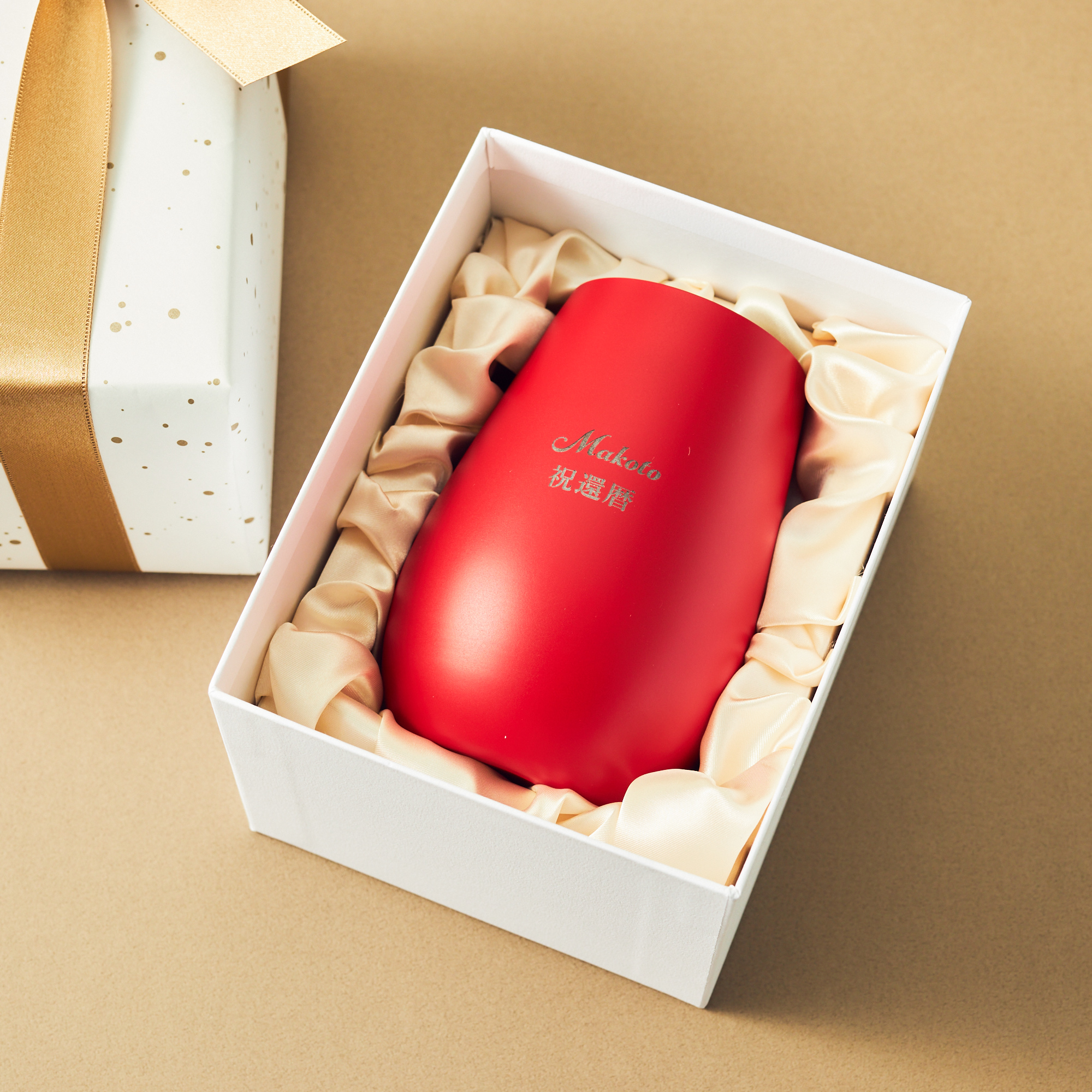 【名入れ】メッセージタンブラーと還暦ベアセット