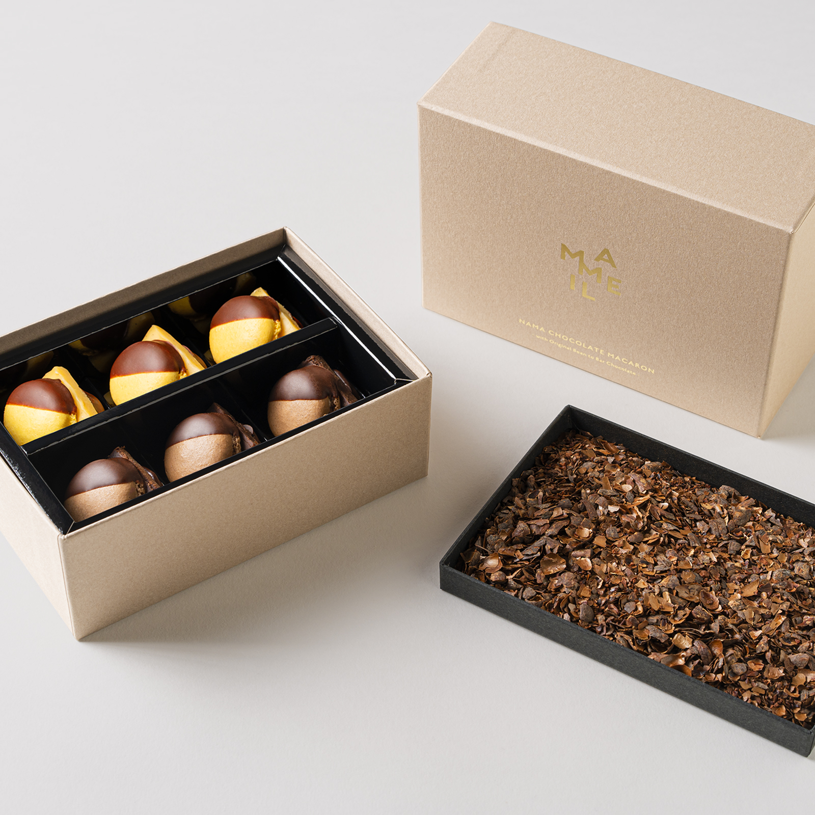 MAMEIL NAMA CHOCOLATE MACARON - Chocolate / Creme brulee -(6個入)