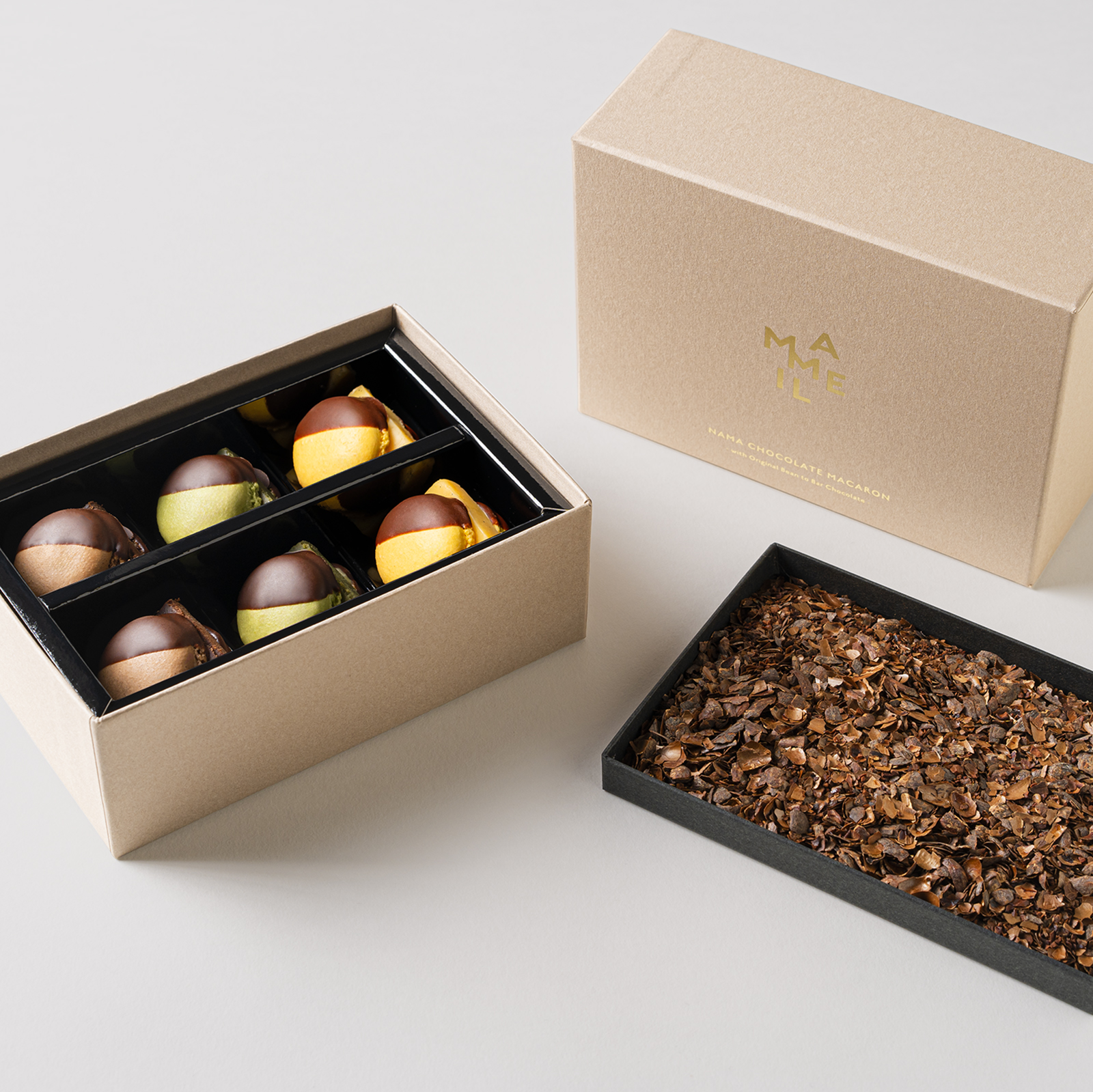 MAMEIL NAMA CHOCOLATE MACARON - Chocolate / Pistachio / Creme brulee -（6個入）