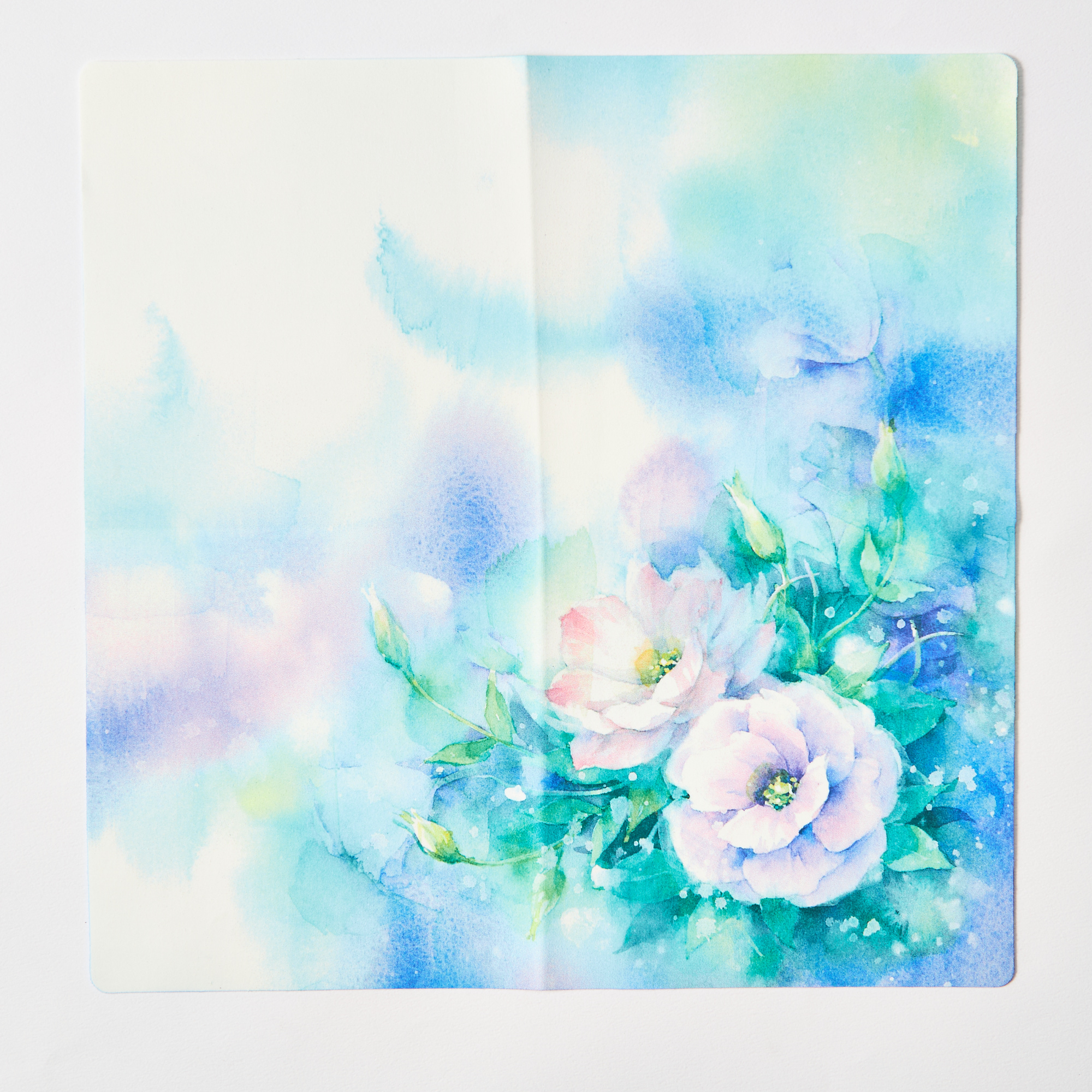 ノンアイロンハンカチ 夢色水彩画シリーズ＜パッケージ入り＞