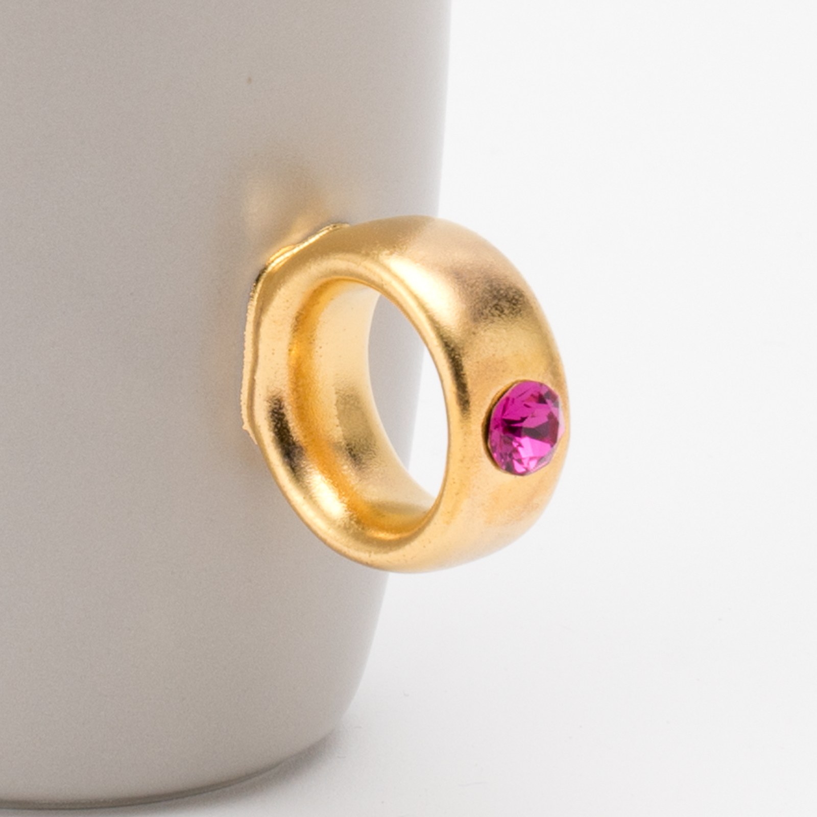 ＜ペア＞【選べるカップ・リング・ストーンカラー】煌めくリングのマグカップCup Ring