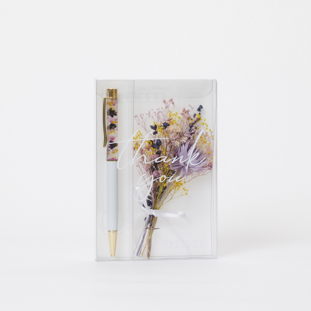 Thank youハガキ　ブーケ×ボールペン