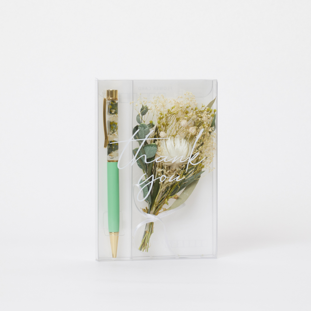 Thank youハガキ　ブーケ×ボールペン