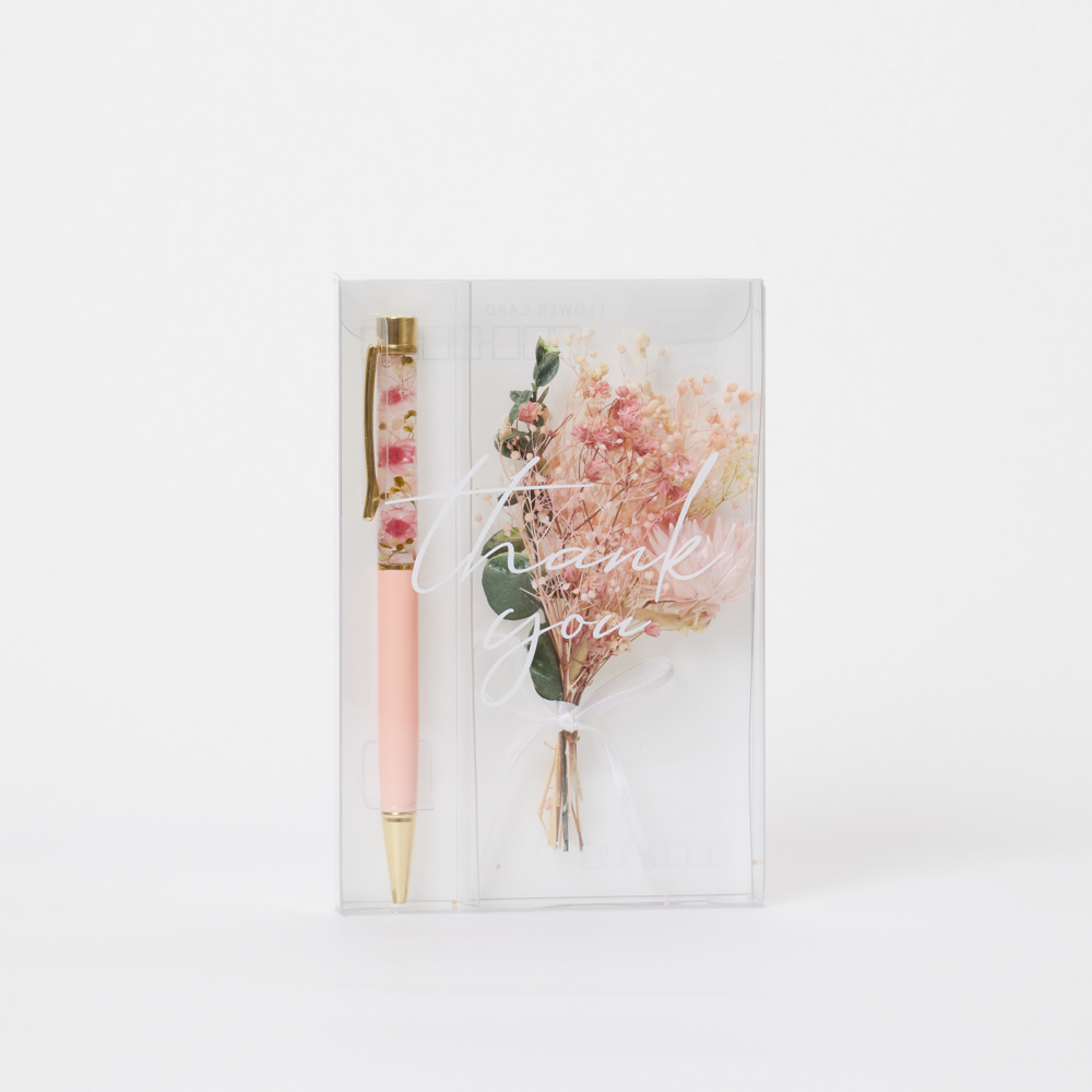 Thank youハガキ　ブーケ×ボールペン