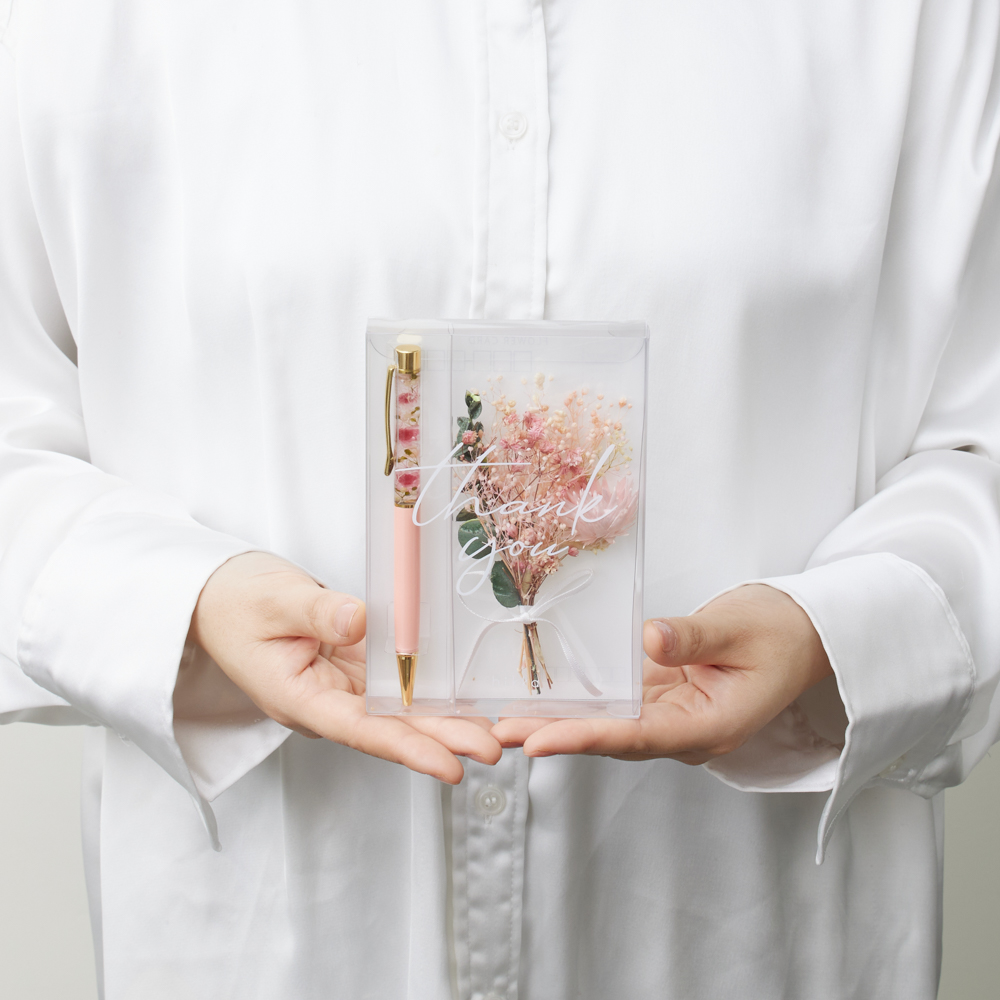 Thank youハガキ　ブーケ×ボールペン