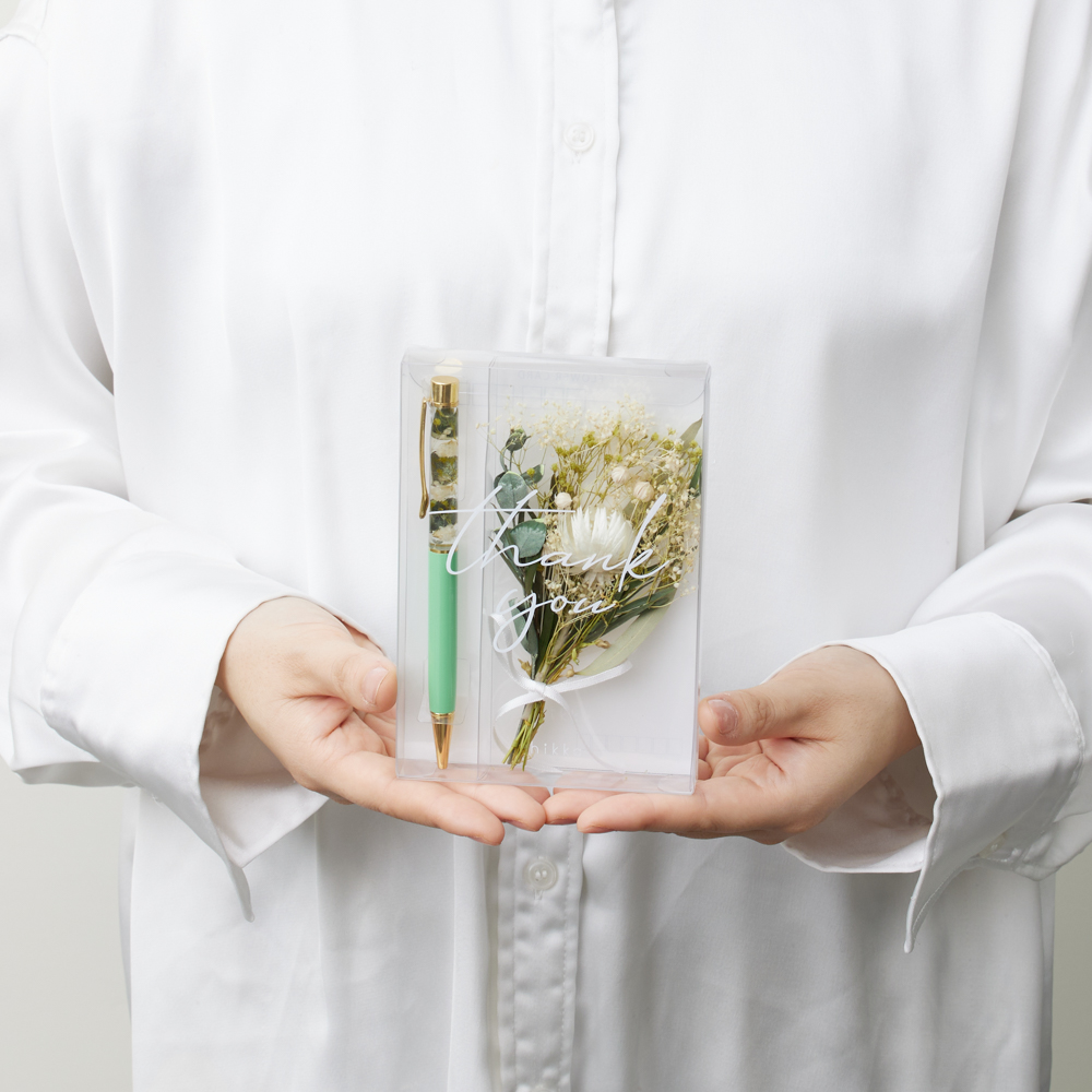 Thank youハガキ　ブーケ×ボールペン