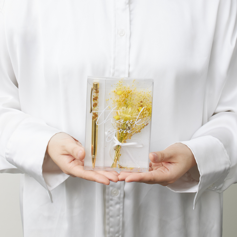 Thank youハガキ　ブーケ×ボールペン