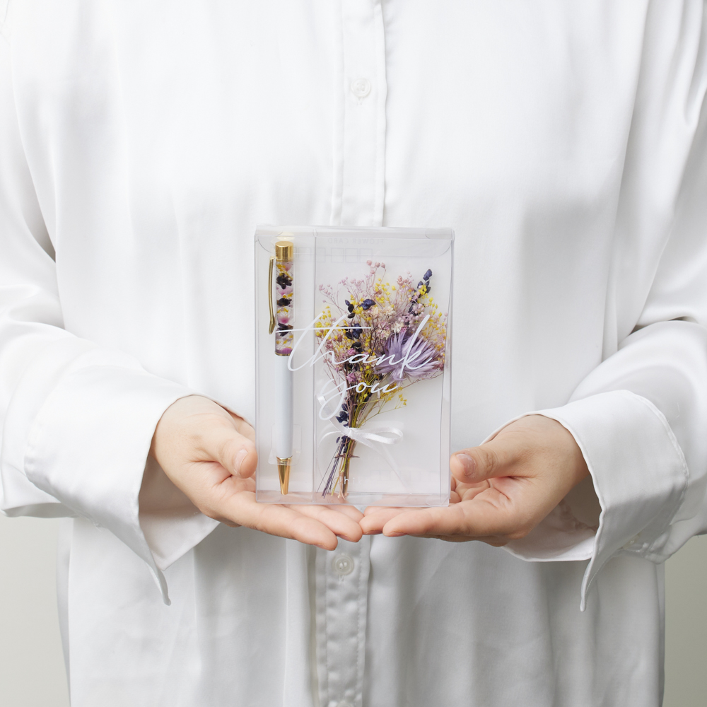 Thank youハガキ　ブーケ×ボールペン