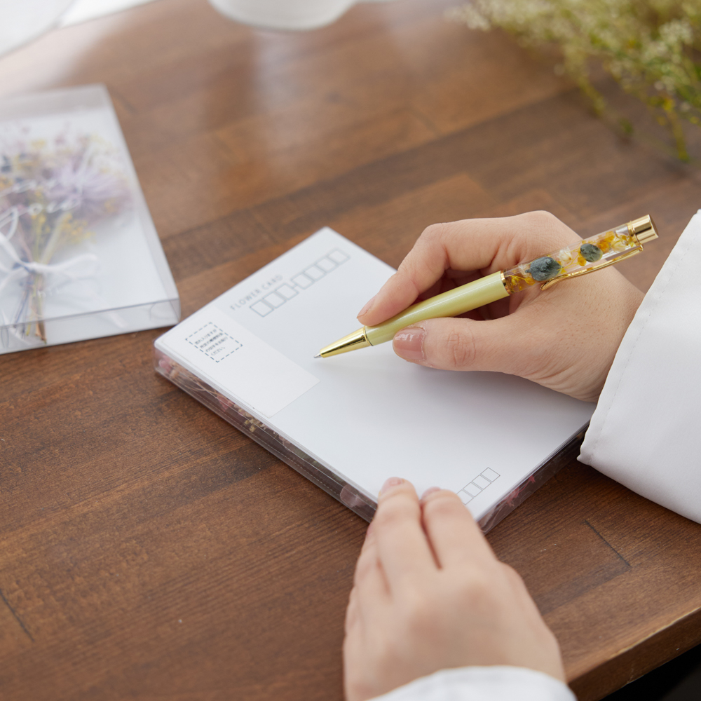 Thank youハガキ　ブーケ×ボールペン