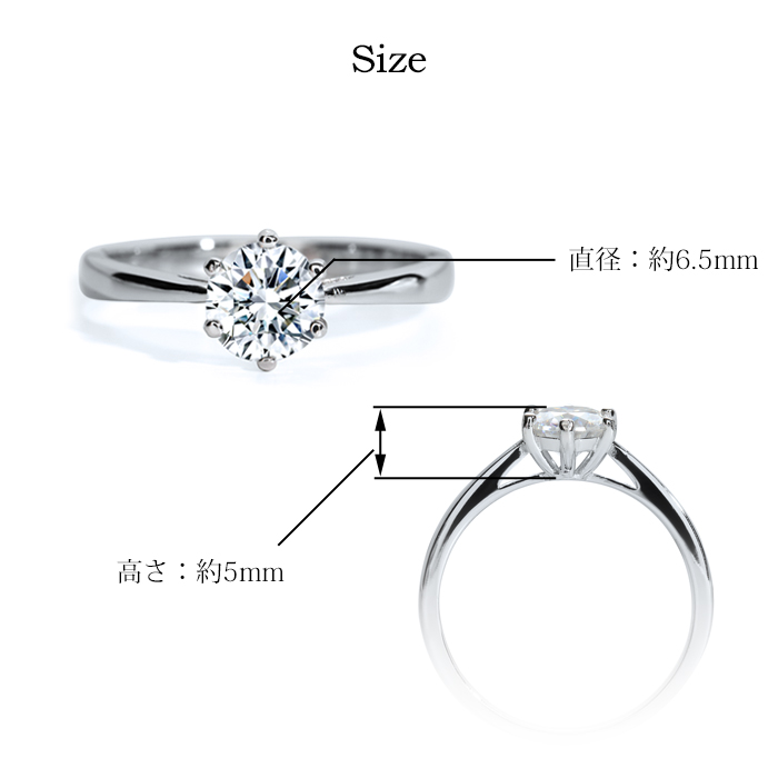 モアサナイトリング1ct