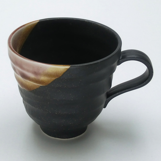 釉彩マグ 木箱入赤