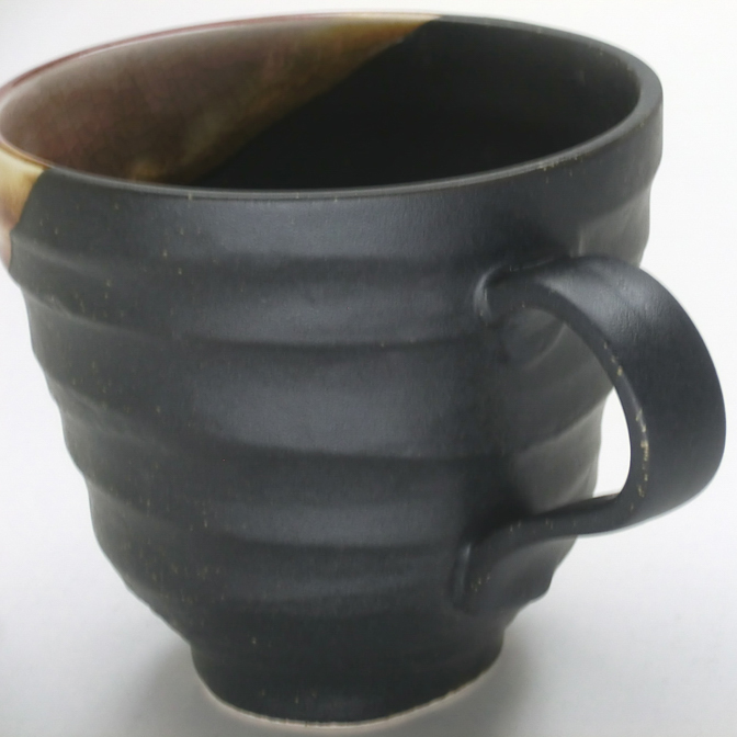 釉彩マグ 木箱入赤