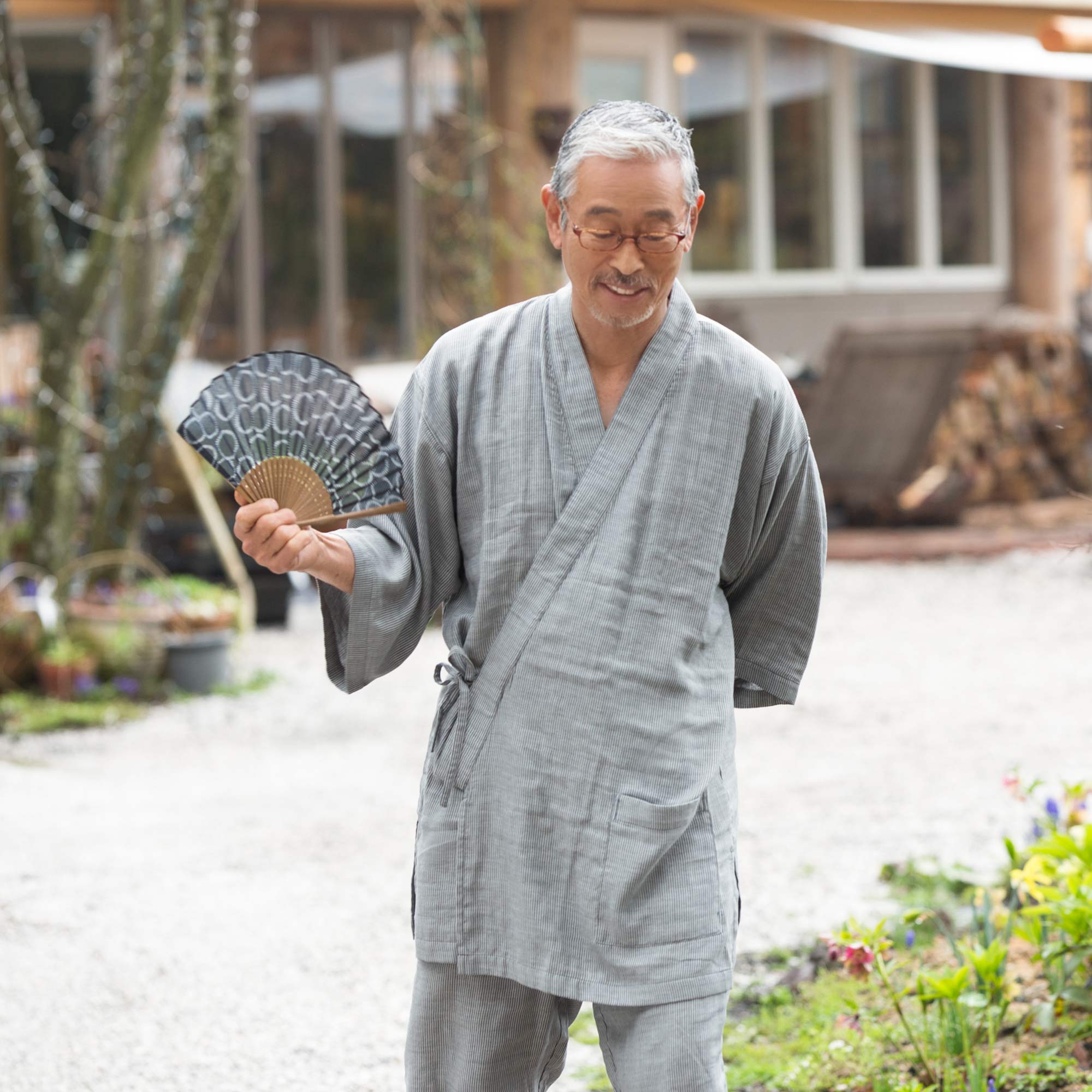 ふんわりやわらかダブルガーゼのおやすみ甚平