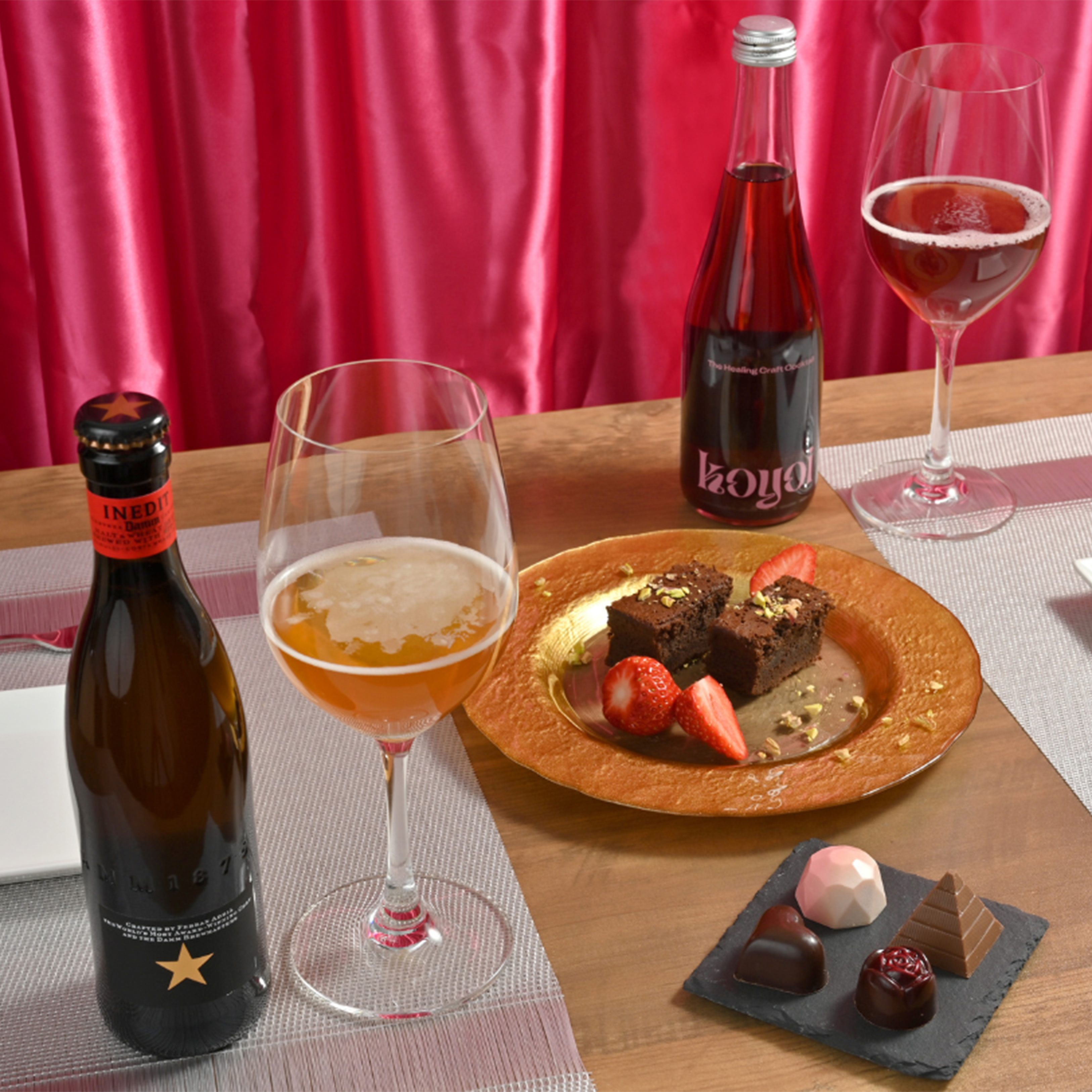 ミシュラン愛⽤のビールとフルーツスパークリングの飲み⽐べセット