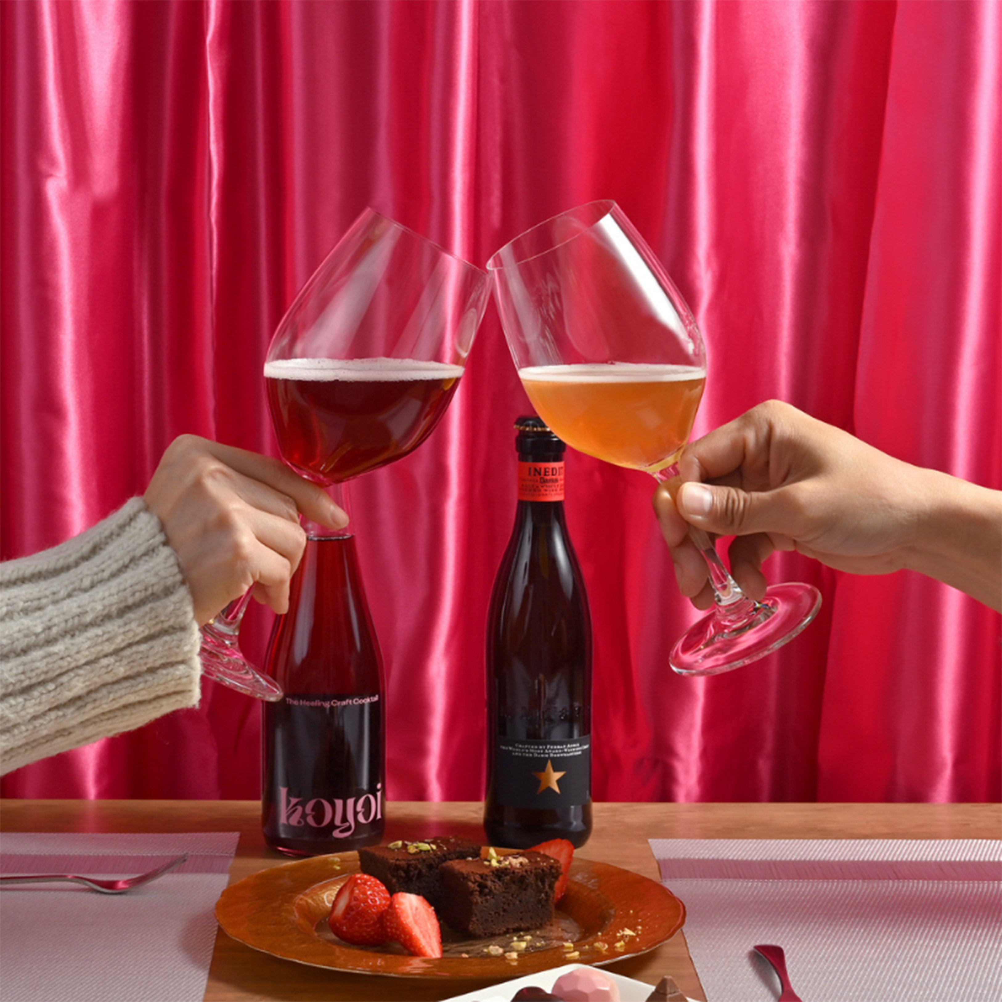 ミシュラン愛⽤のビールとフルーツスパークリングの飲み⽐べセット