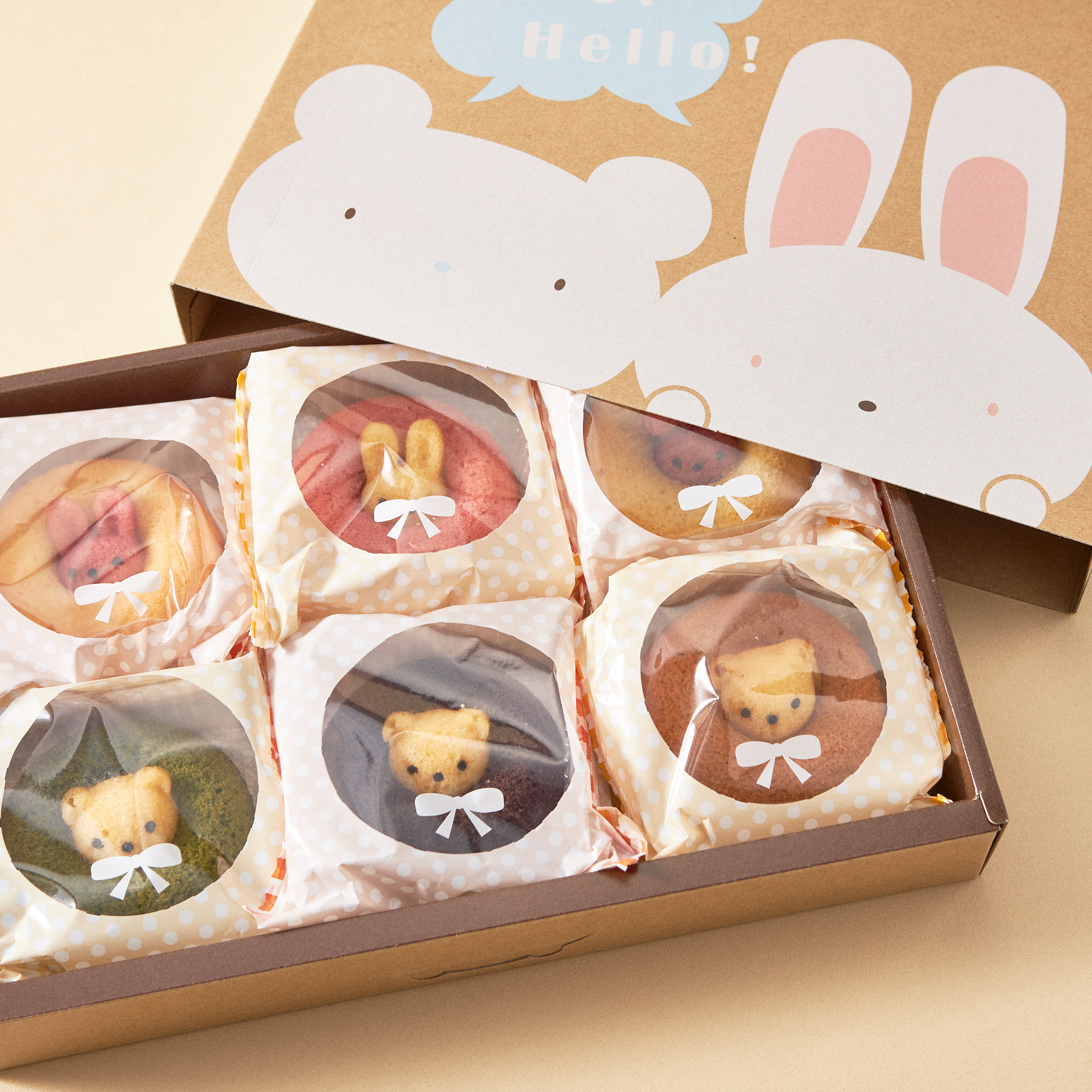 【出産内祝い・名入れ】アニマルドーナツ（選べる4〜12個入り）