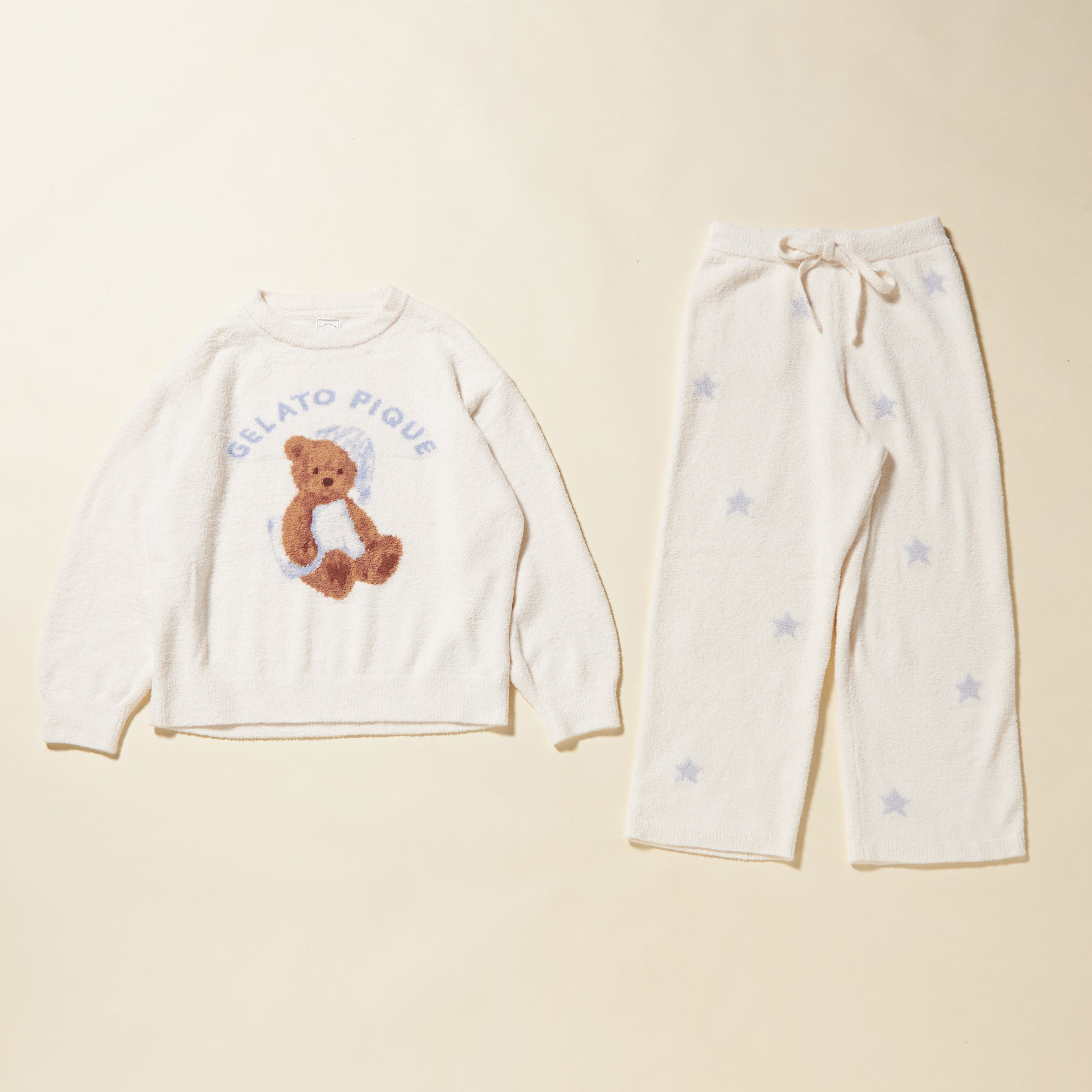 【WOMEN】GOOD NIGHT BEAR JQDプルオーバー&スターJQDロングパンツ