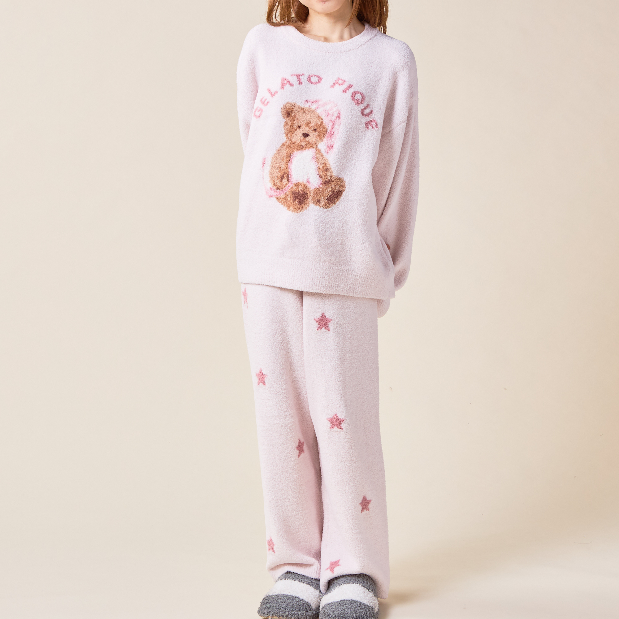 【WOMEN】GOOD NIGHT BEAR JQDプルオーバー&スターJQDロングパンツ