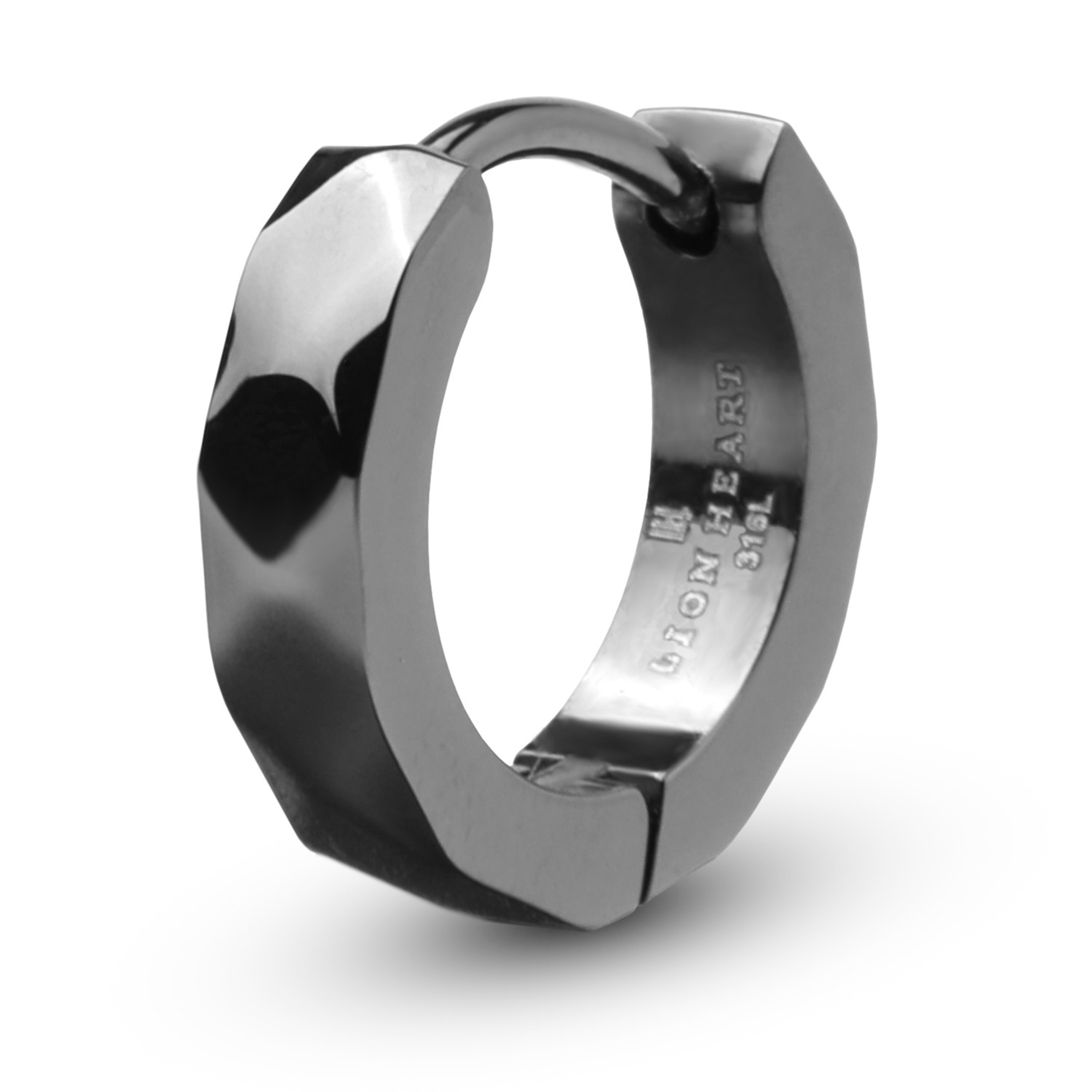 【選べる3色】カッティングフープピアス【片耳用／金属アレルギー対応】