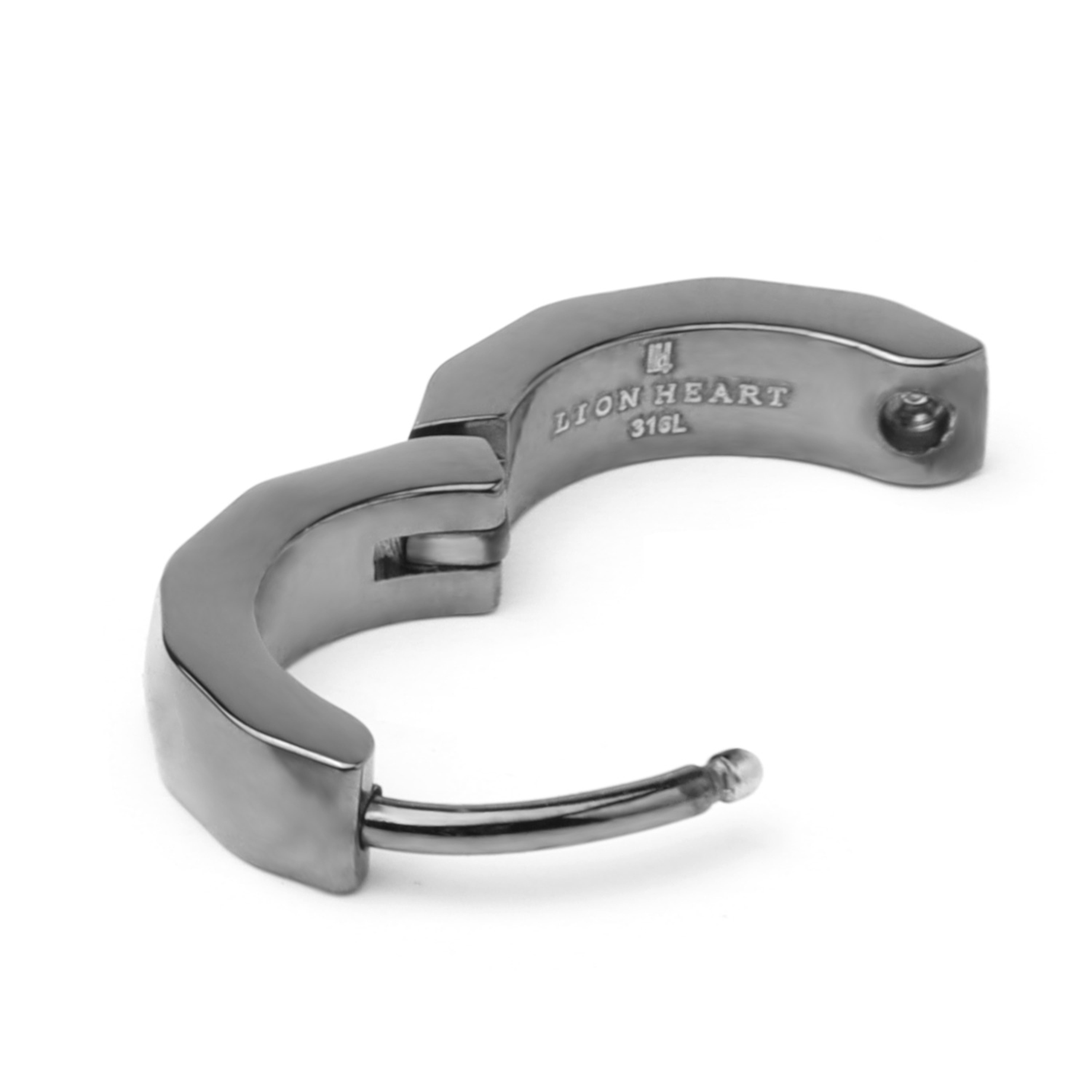 【選べる3色】カッティングフープピアス【片耳用／金属アレルギー対応】