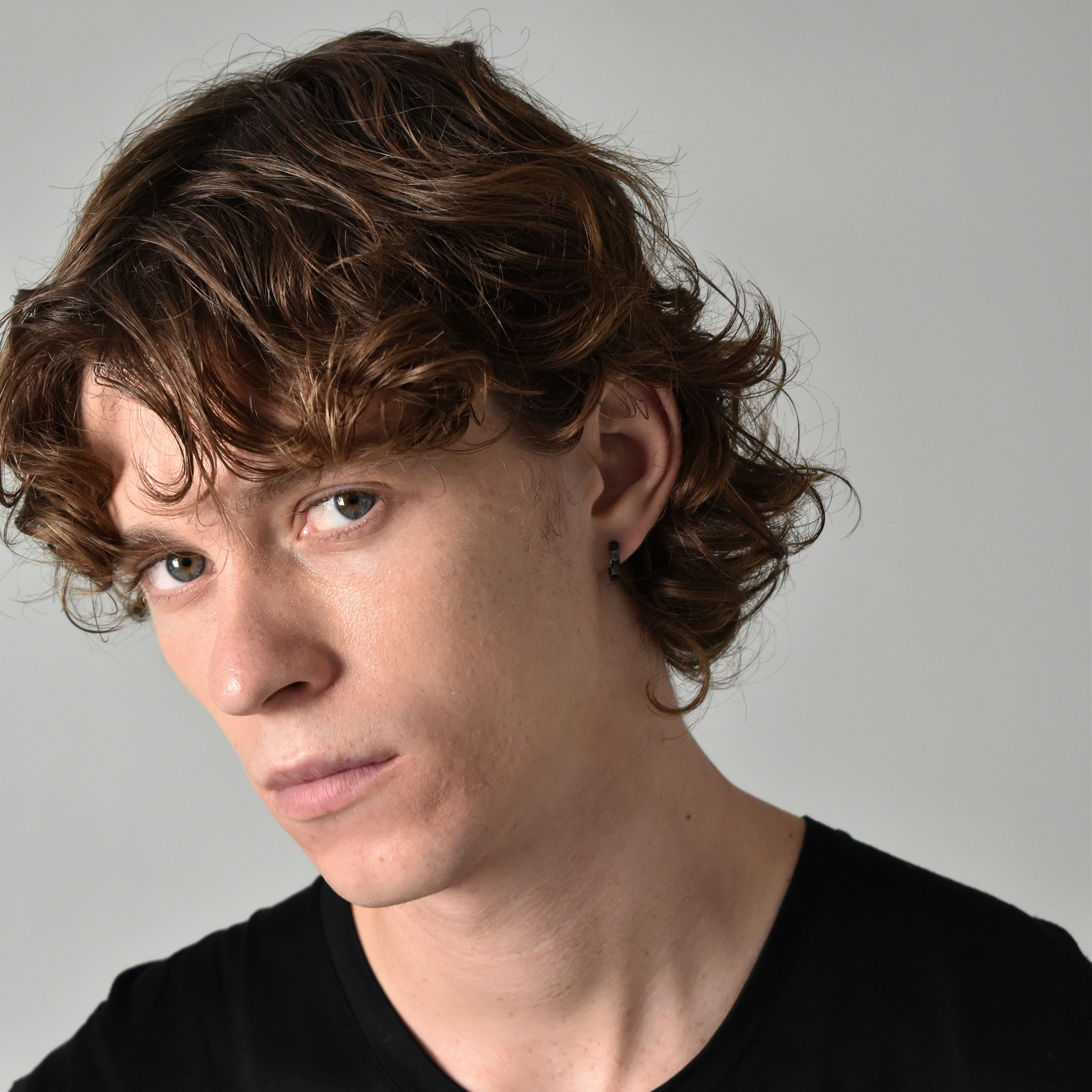 【選べる3色】カッティングフープピアス【片耳用／金属アレルギー対応】